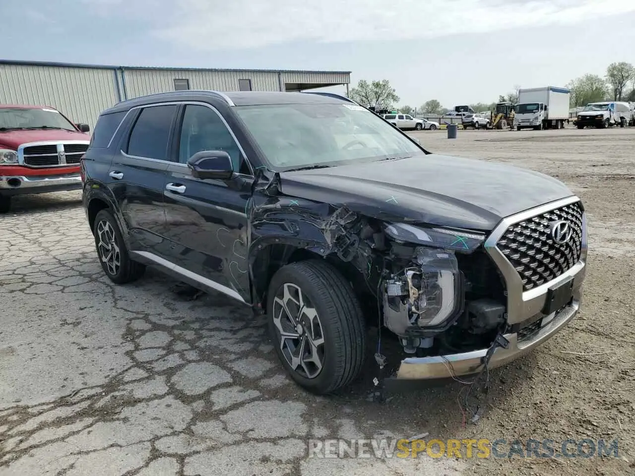 4 Photograph of a damaged car KM8R7DHE4NU432497 HYUNDAI PALISADE 2022