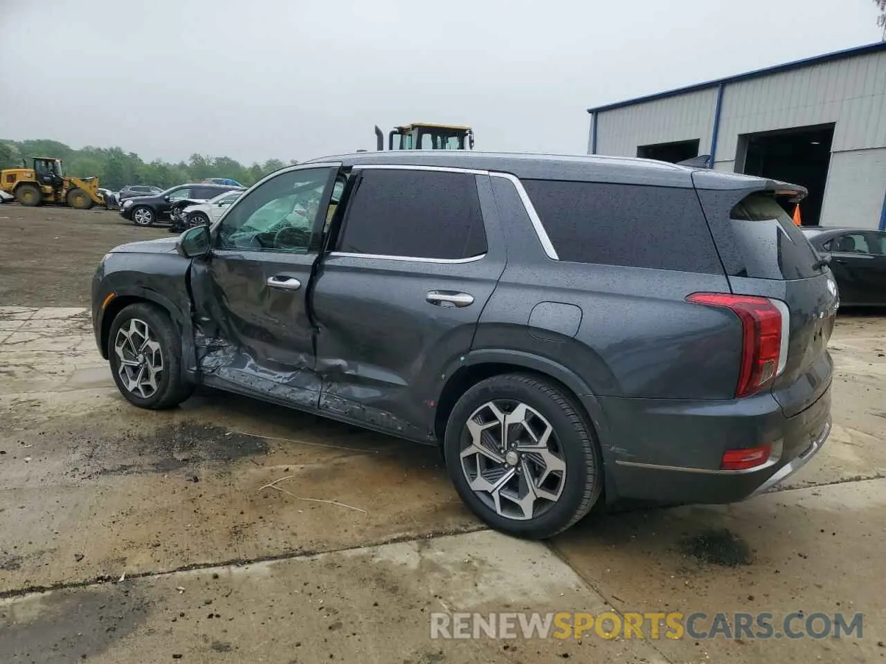 2 Photograph of a damaged car KM8R7DHE8NU456432 HYUNDAI PALISADE 2022