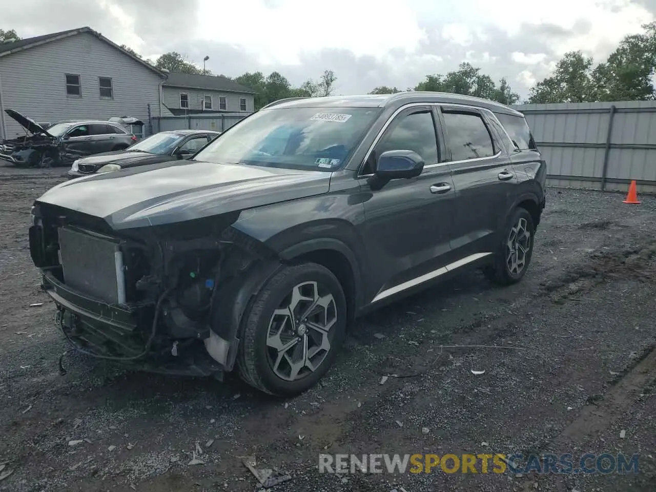 1 Photograph of a damaged car KM8R7DHE8NU483775 HYUNDAI PALISADE 2022