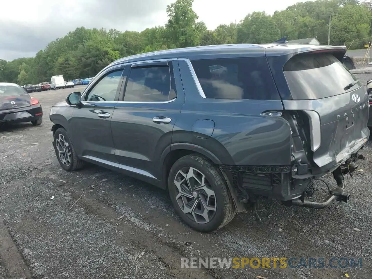 2 Photograph of a damaged car KM8R7DHE8NU483775 HYUNDAI PALISADE 2022