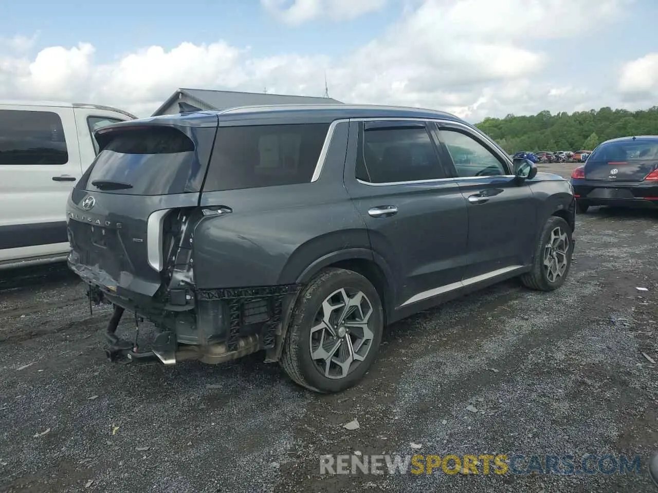 3 Photograph of a damaged car KM8R7DHE8NU483775 HYUNDAI PALISADE 2022