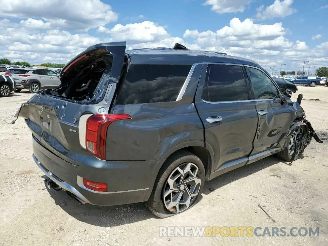 3 Photograph of a damaged car KM8R7DHE9NU392949 HYUNDAI PALISADE 2022