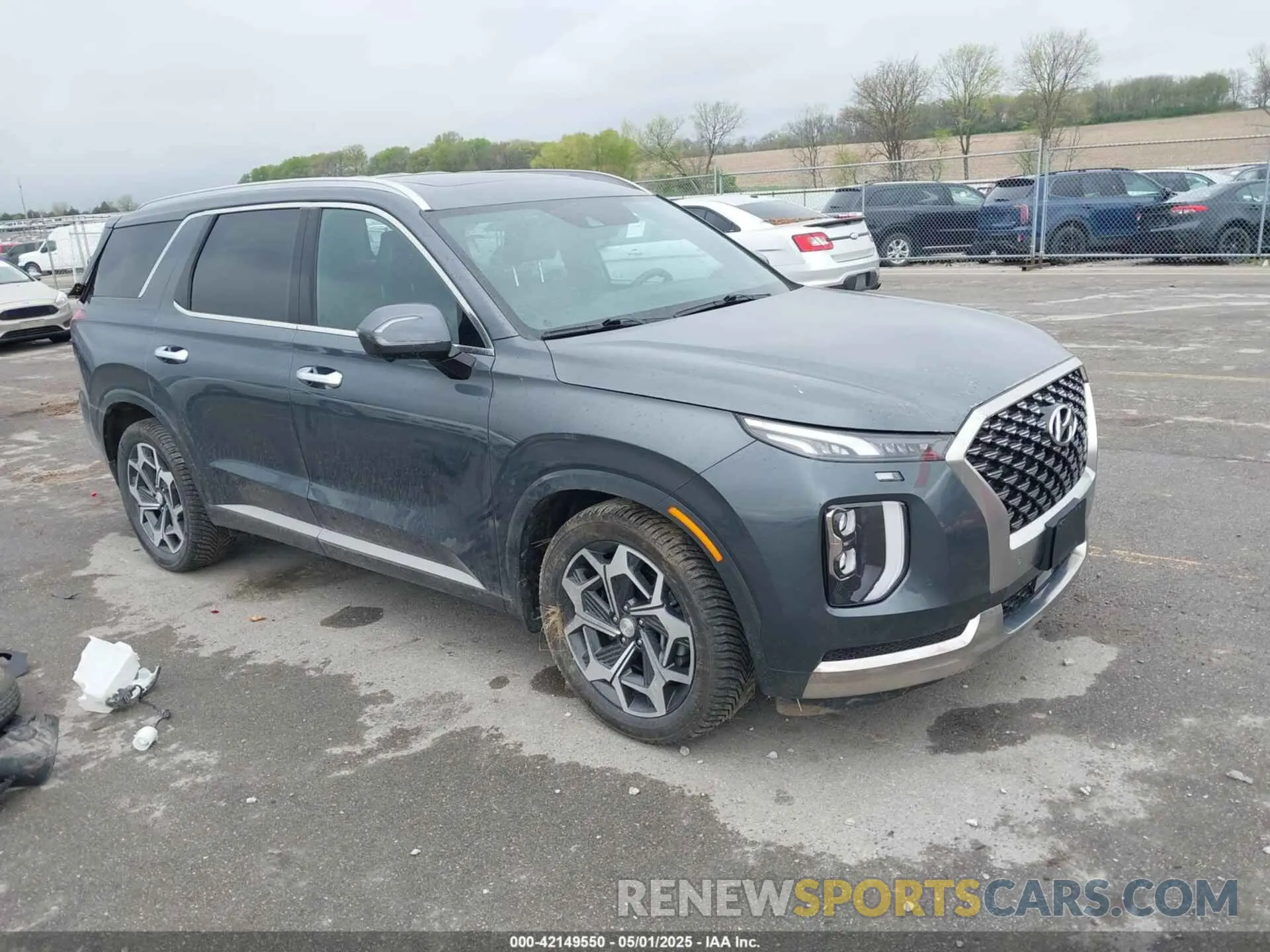 1 Photograph of a damaged car KM8R7DHE9NU408776 HYUNDAI PALISADE 2022