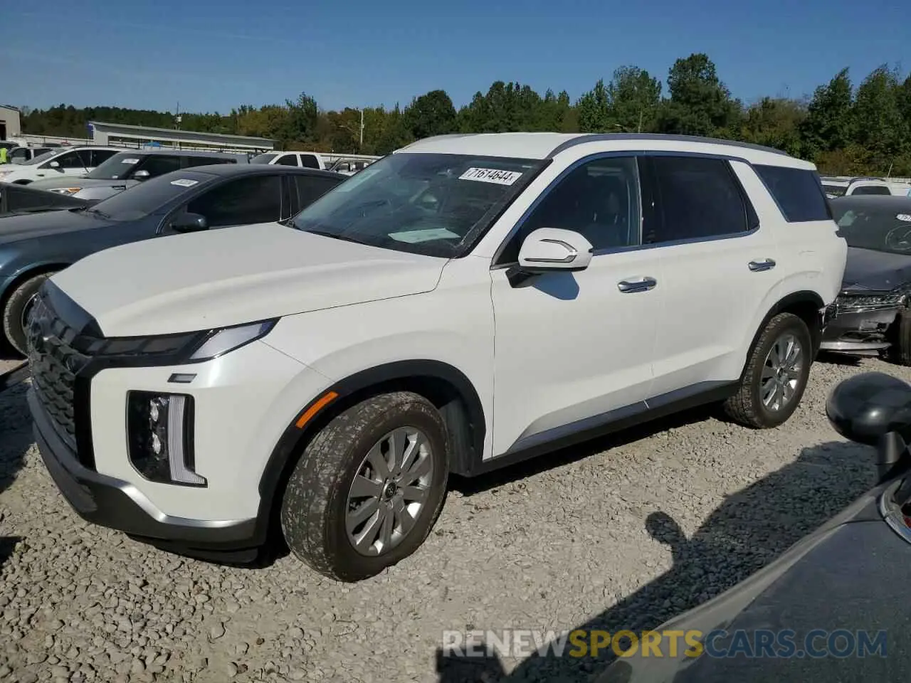 1 Photograph of a damaged car KM8R24GE8PU614299 HYUNDAI PALISADE 2023