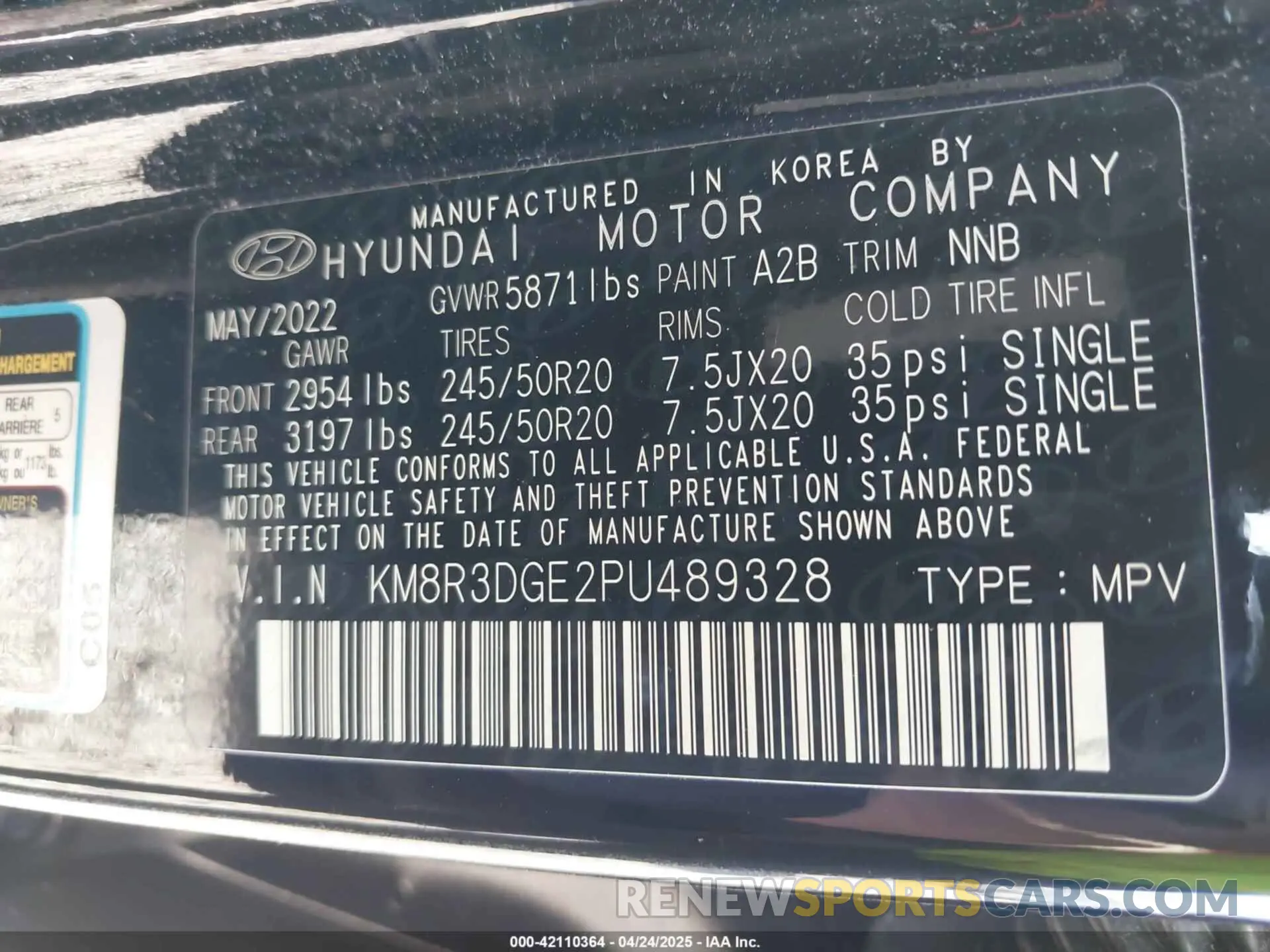 9 Фотография поврежденного автомобиля KM8R3DGE2PU489328 HYUNDAI PALISADE 2023