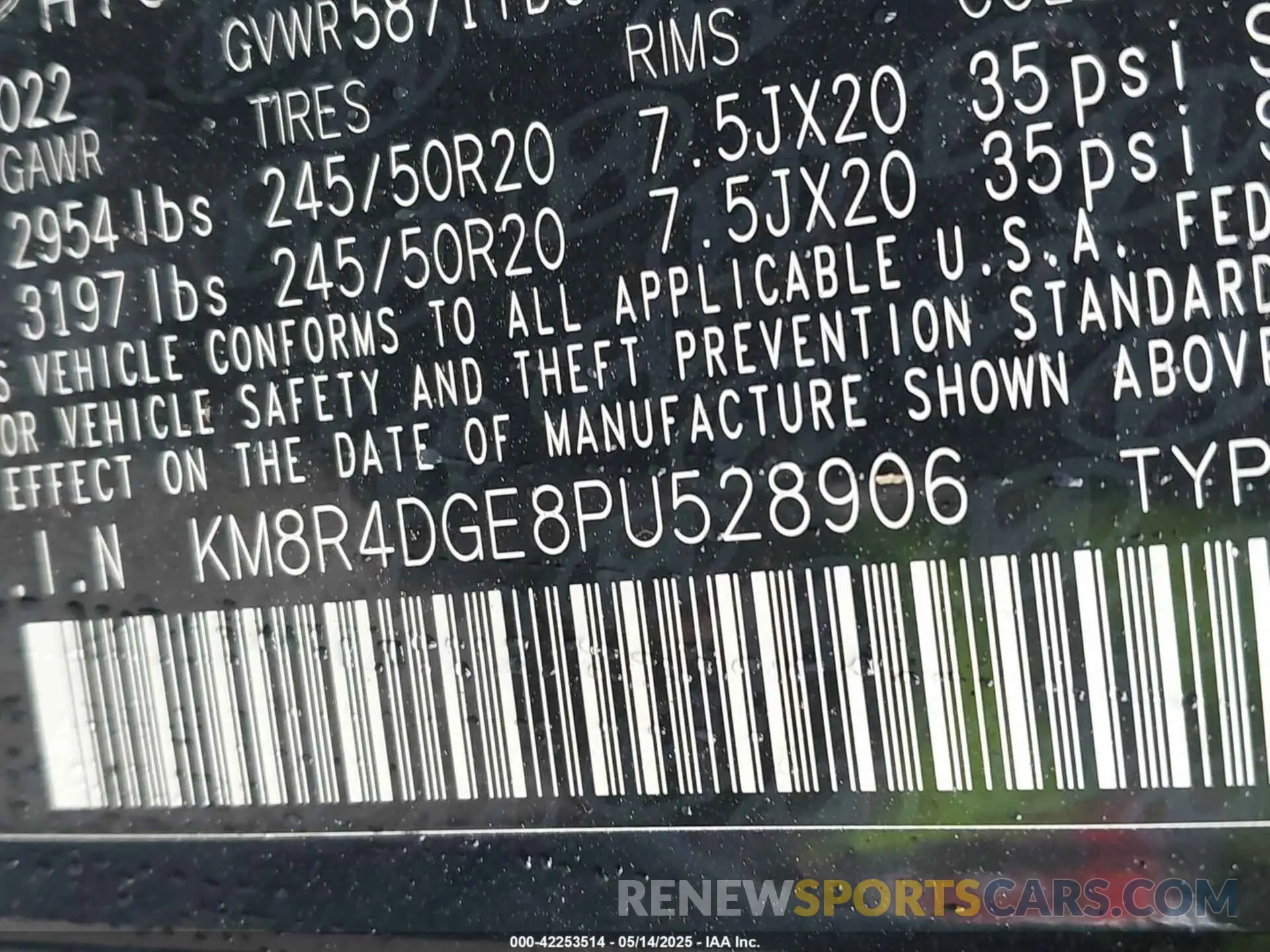 9 Photograph of a damaged car KM8R4DGE8PU528906 HYUNDAI PALISADE 2023