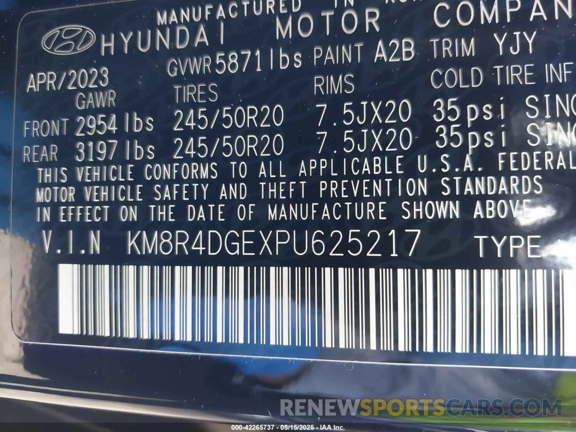 9 Фотография поврежденного автомобиля KM8R4DGEXPU625217 HYUNDAI PALISADE 2023