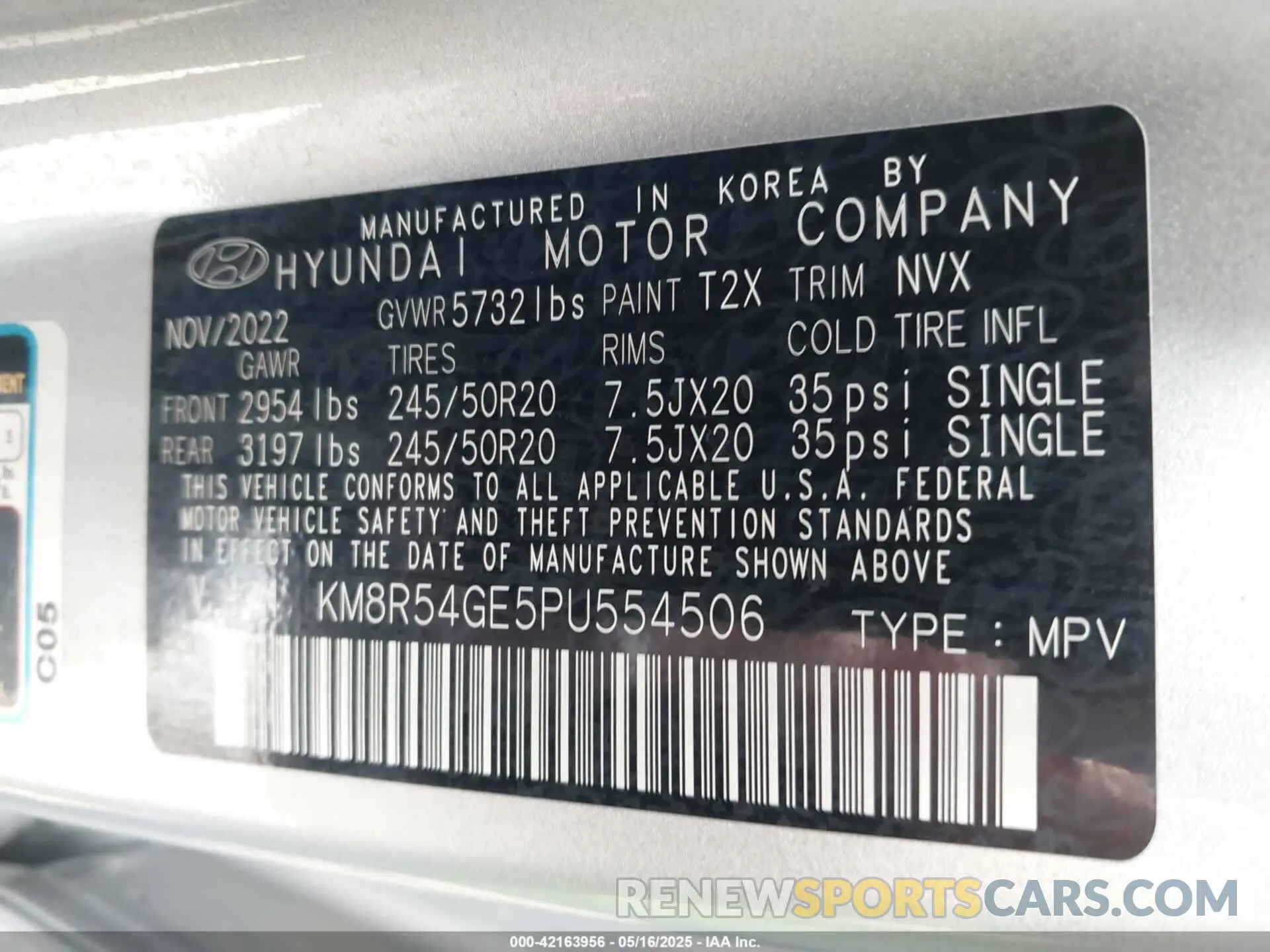 9 Фотография поврежденного автомобиля KM8R54GE5PU554506 HYUNDAI PALISADE 2023