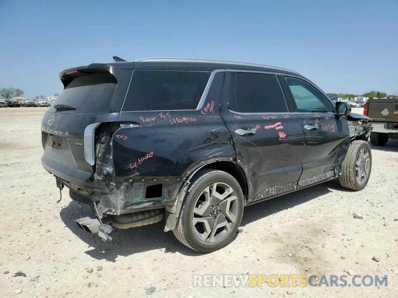 3 Фотография поврежденного автомобиля KM8R5DGE3PU633074 HYUNDAI PALISADE 2023