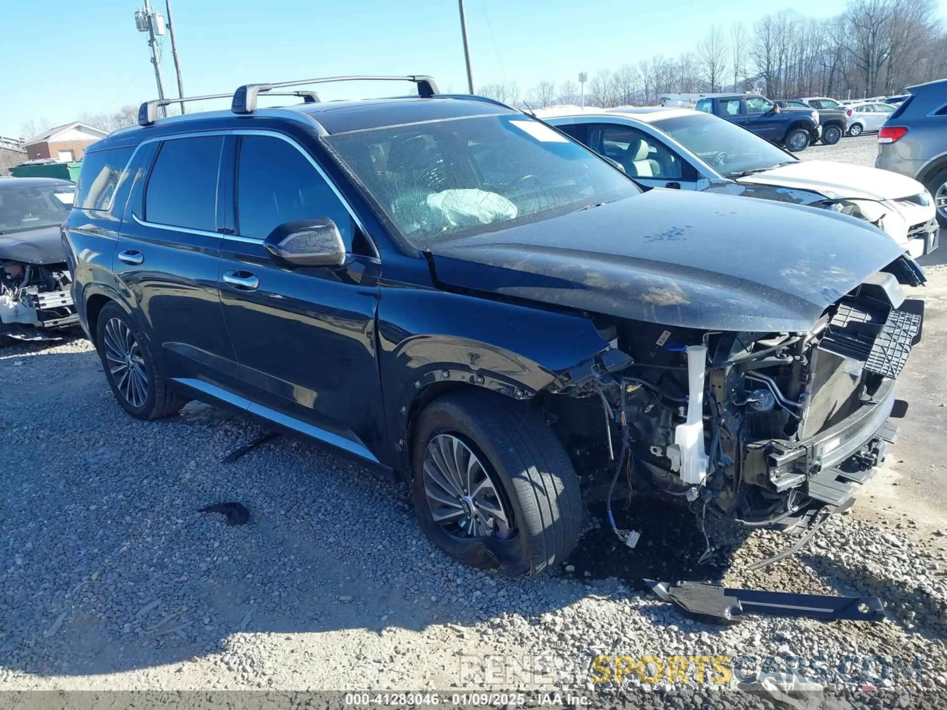 1 Photograph of a damaged car KM8R74GE0PU591229 HYUNDAI PALISADE 2023