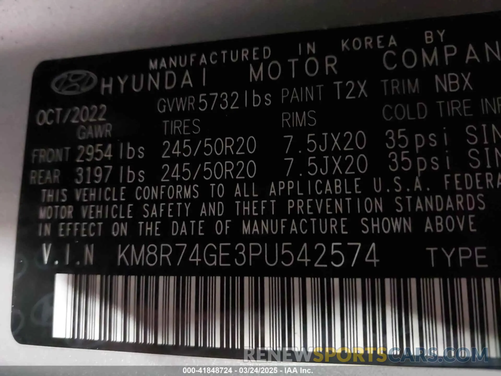 9 Photograph of a damaged car KM8R74GE3PU542574 HYUNDAI PALISADE 2023