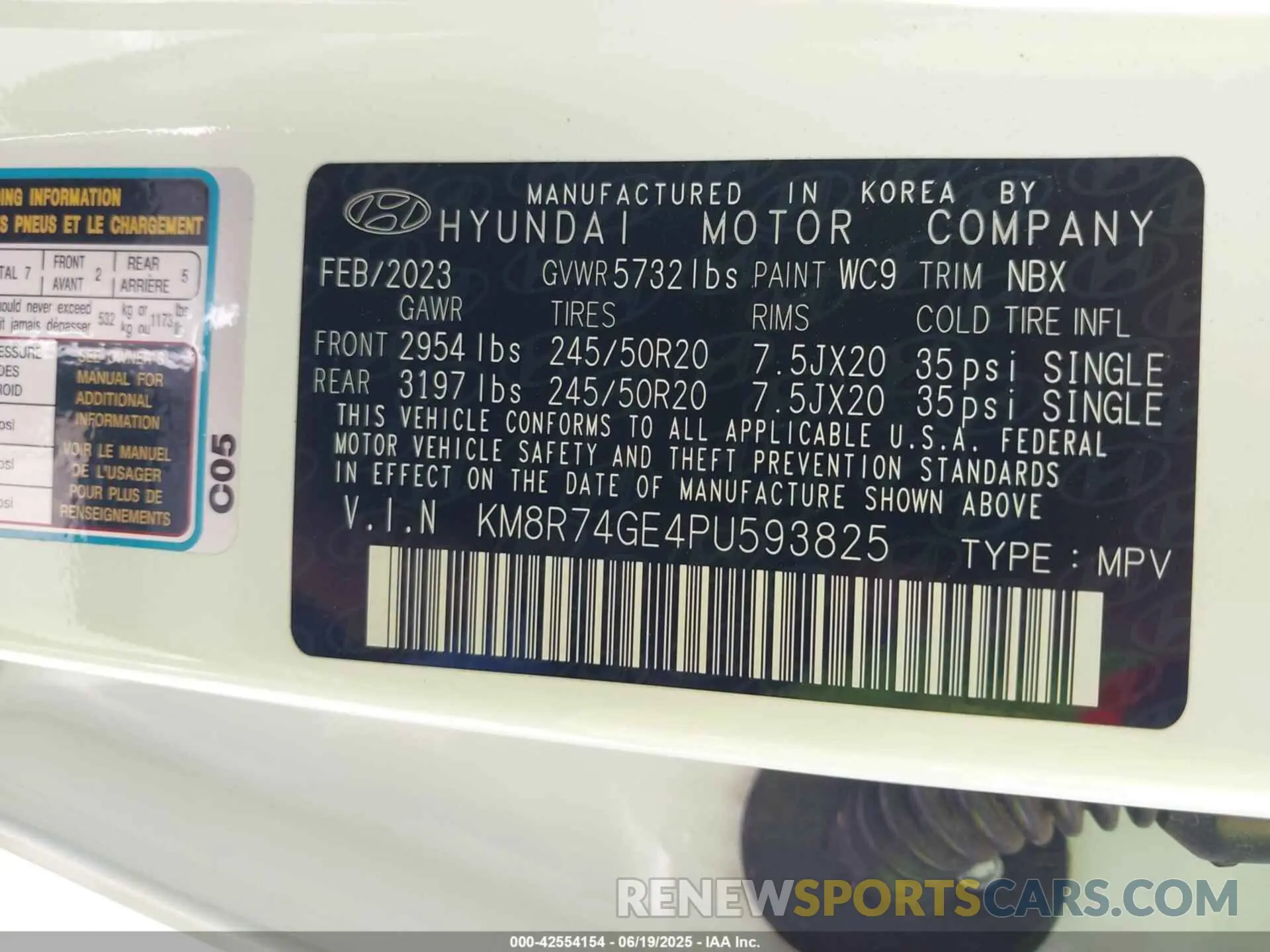 9 Photograph of a damaged car KM8R74GE4PU593825 HYUNDAI PALISADE 2023