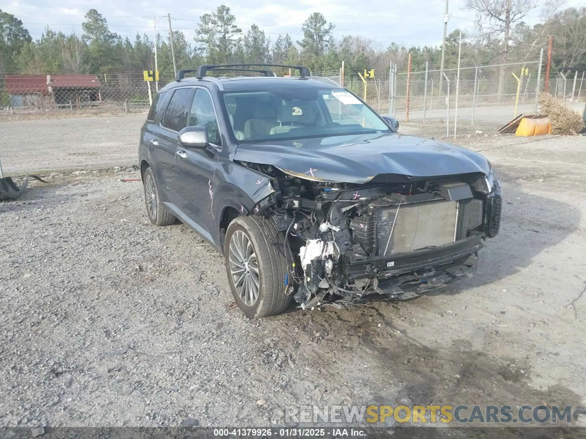1 Photograph of a damaged car KM8R74GE5PU504263 HYUNDAI PALISADE 2023