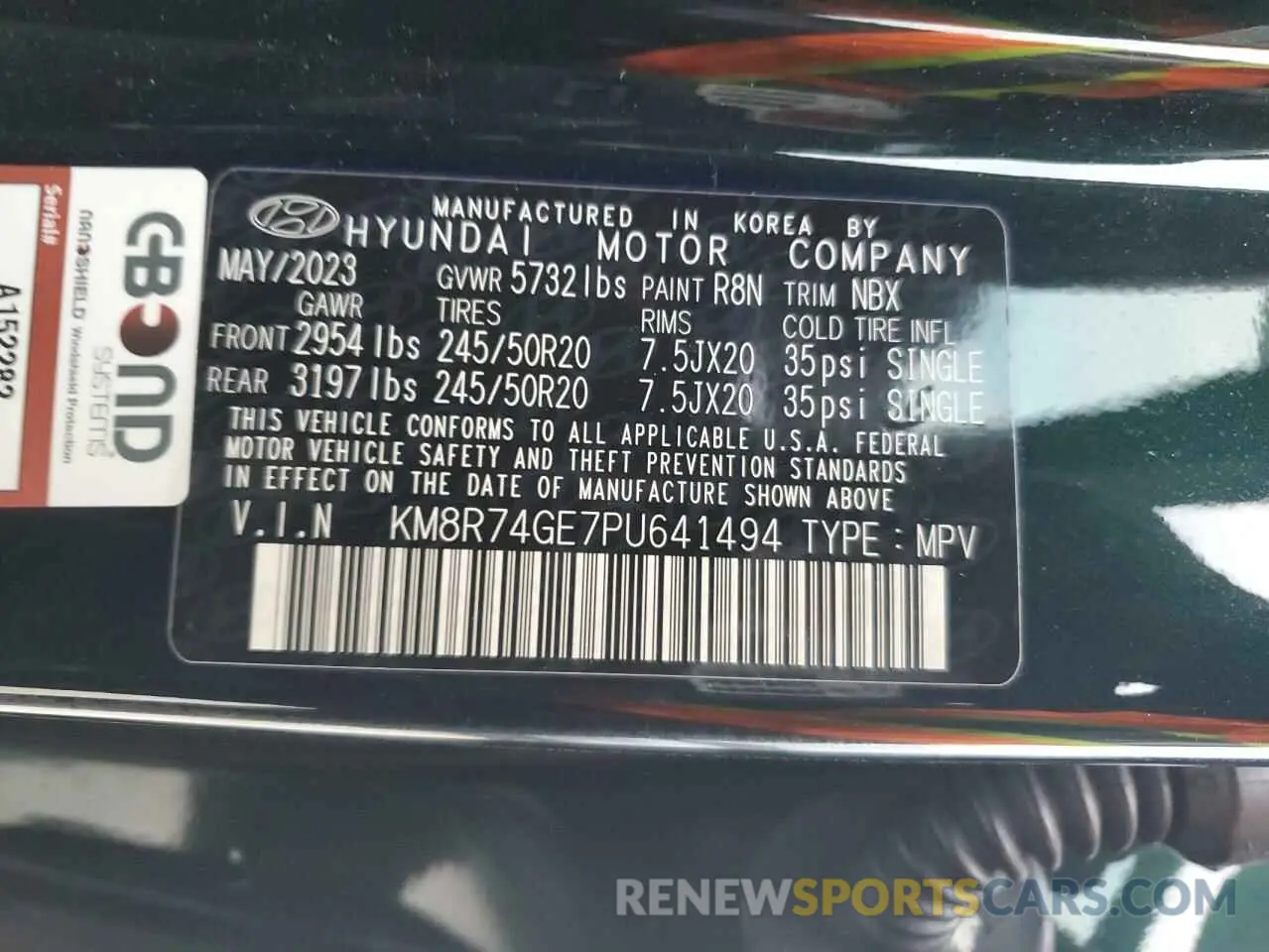 13 Photograph of a damaged car KM8R74GE7PU641494 HYUNDAI PALISADE 2023