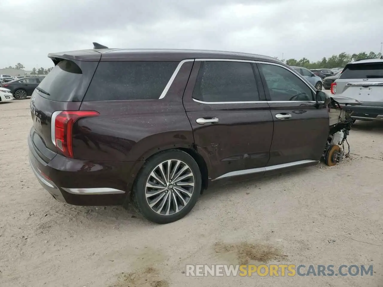 3 Photograph of a damaged car KM8R74GE9PU610179 HYUNDAI PALISADE 2023