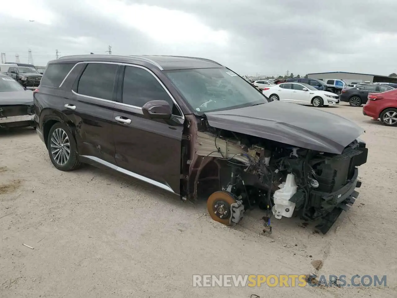 4 Photograph of a damaged car KM8R74GE9PU610179 HYUNDAI PALISADE 2023