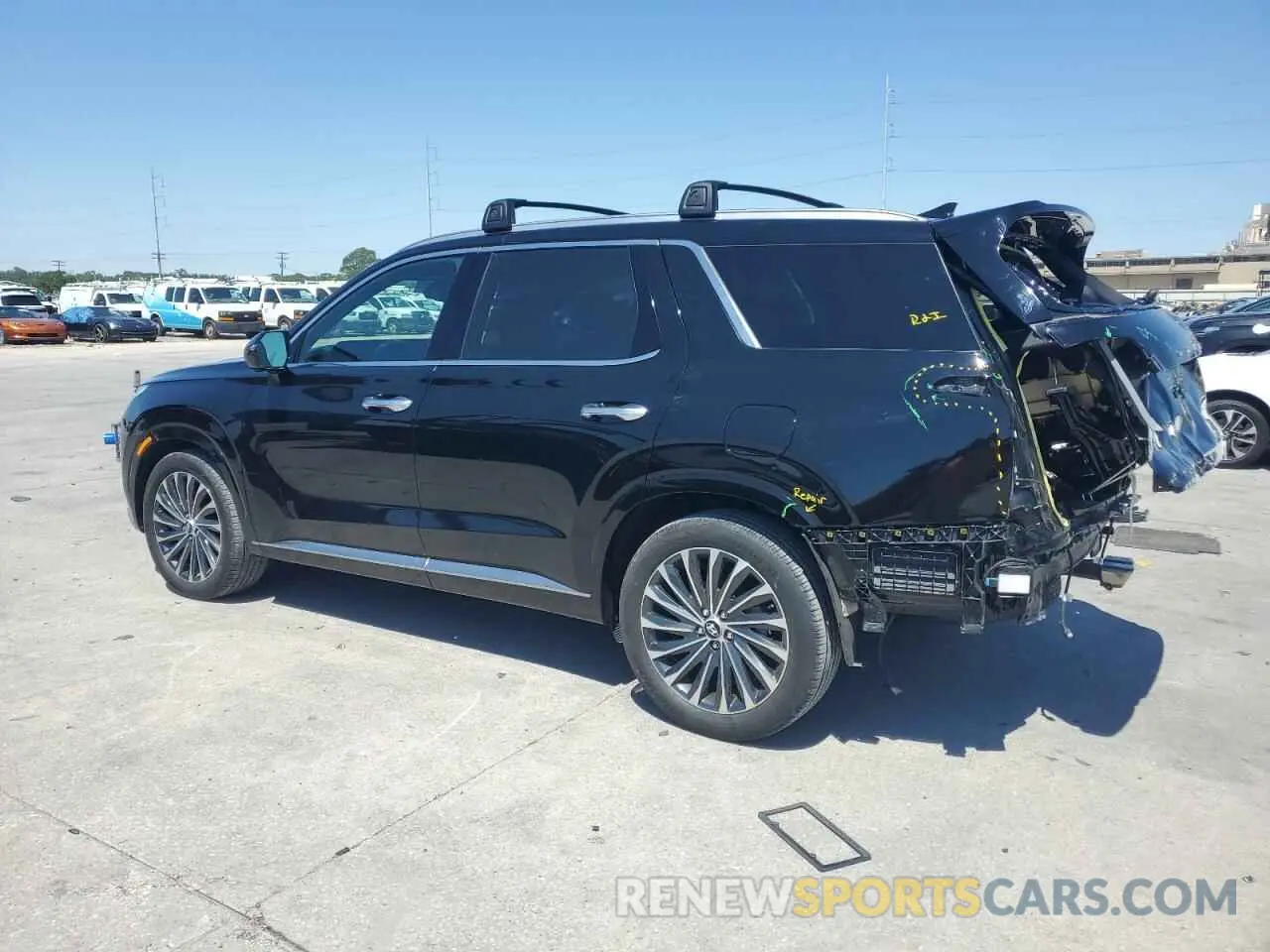 2 Photograph of a damaged car KM8R74GEXPU544127 HYUNDAI PALISADE 2023