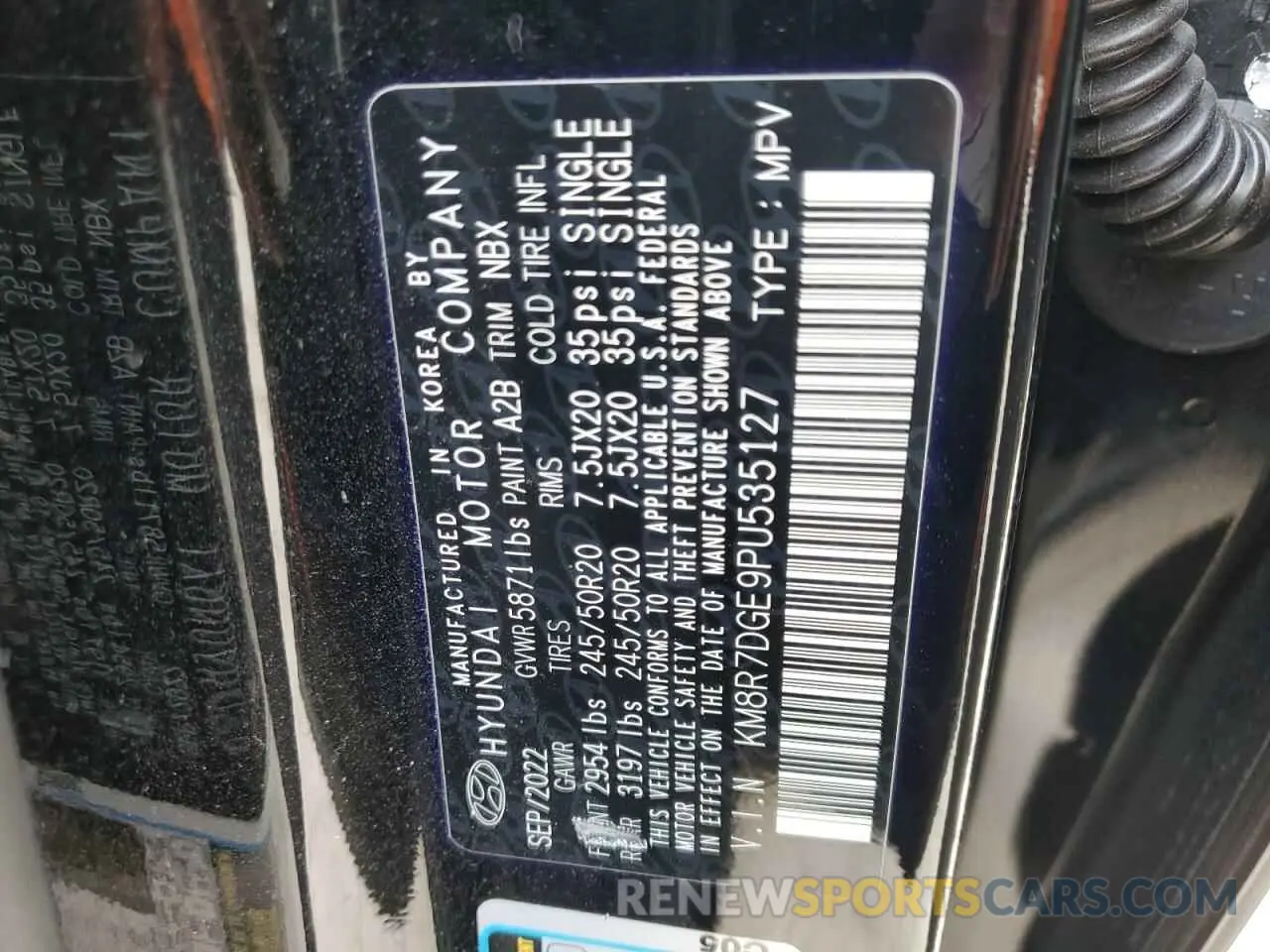 14 Photograph of a damaged car KM8R7DGE9PU535127 HYUNDAI PALISADE 2023