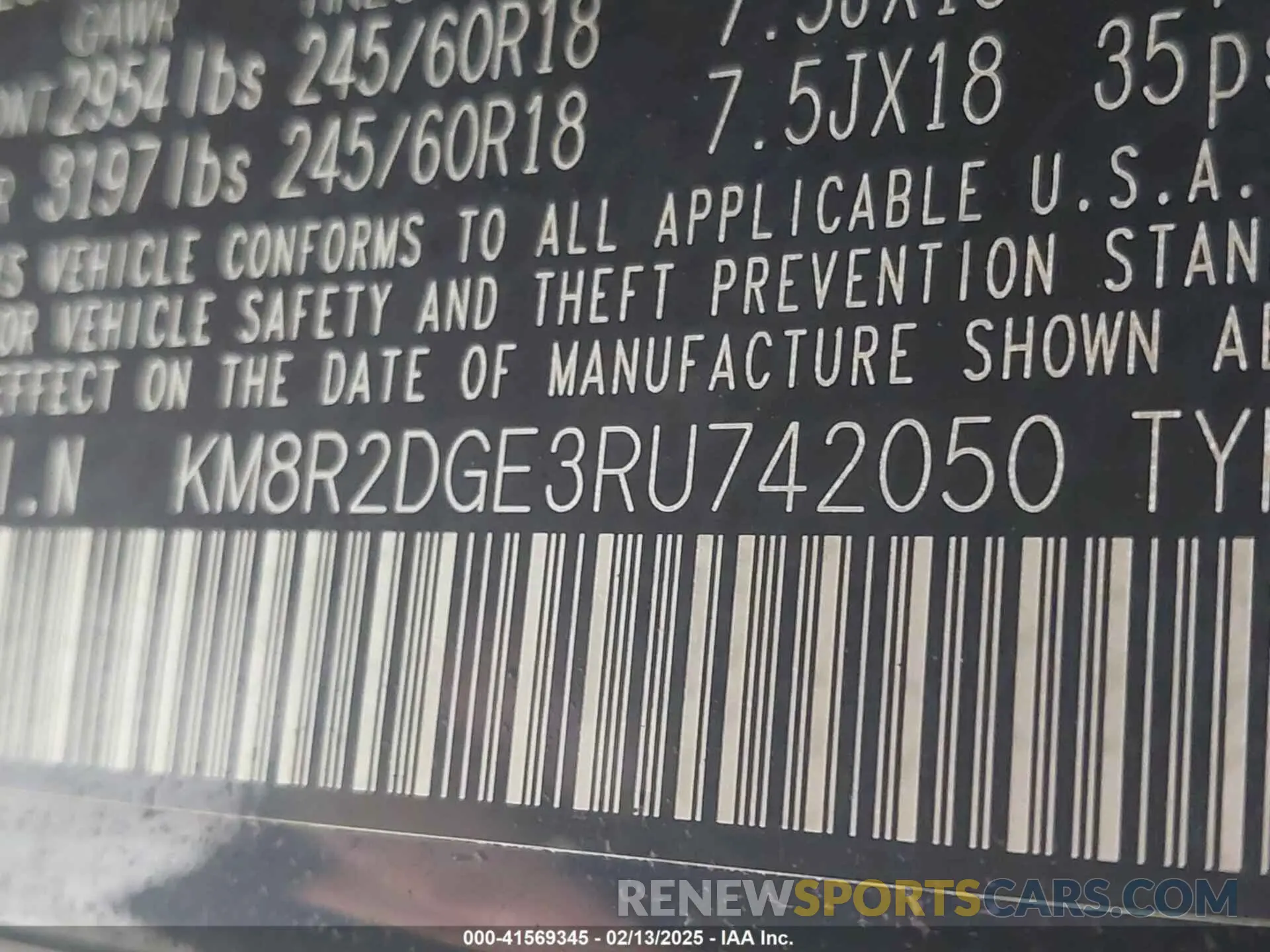 9 Photograph of a damaged car KM8R2DGE3RU742050 HYUNDAI PALISADE 2024