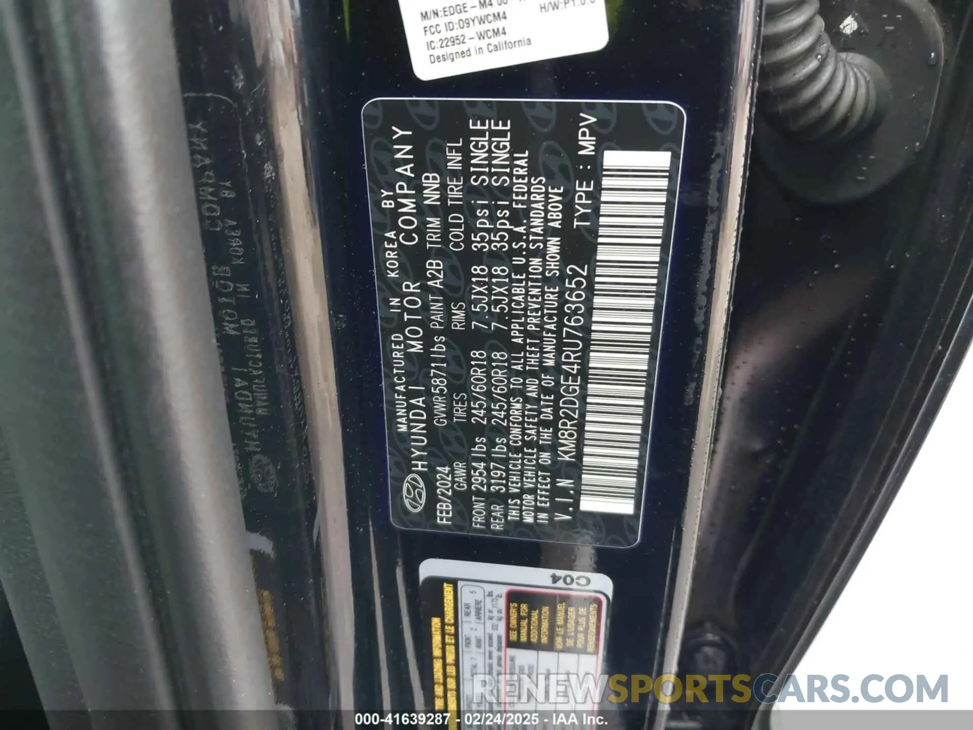 9 Photograph of a damaged car KM8R2DGE4RU763652 HYUNDAI PALISADE 2024