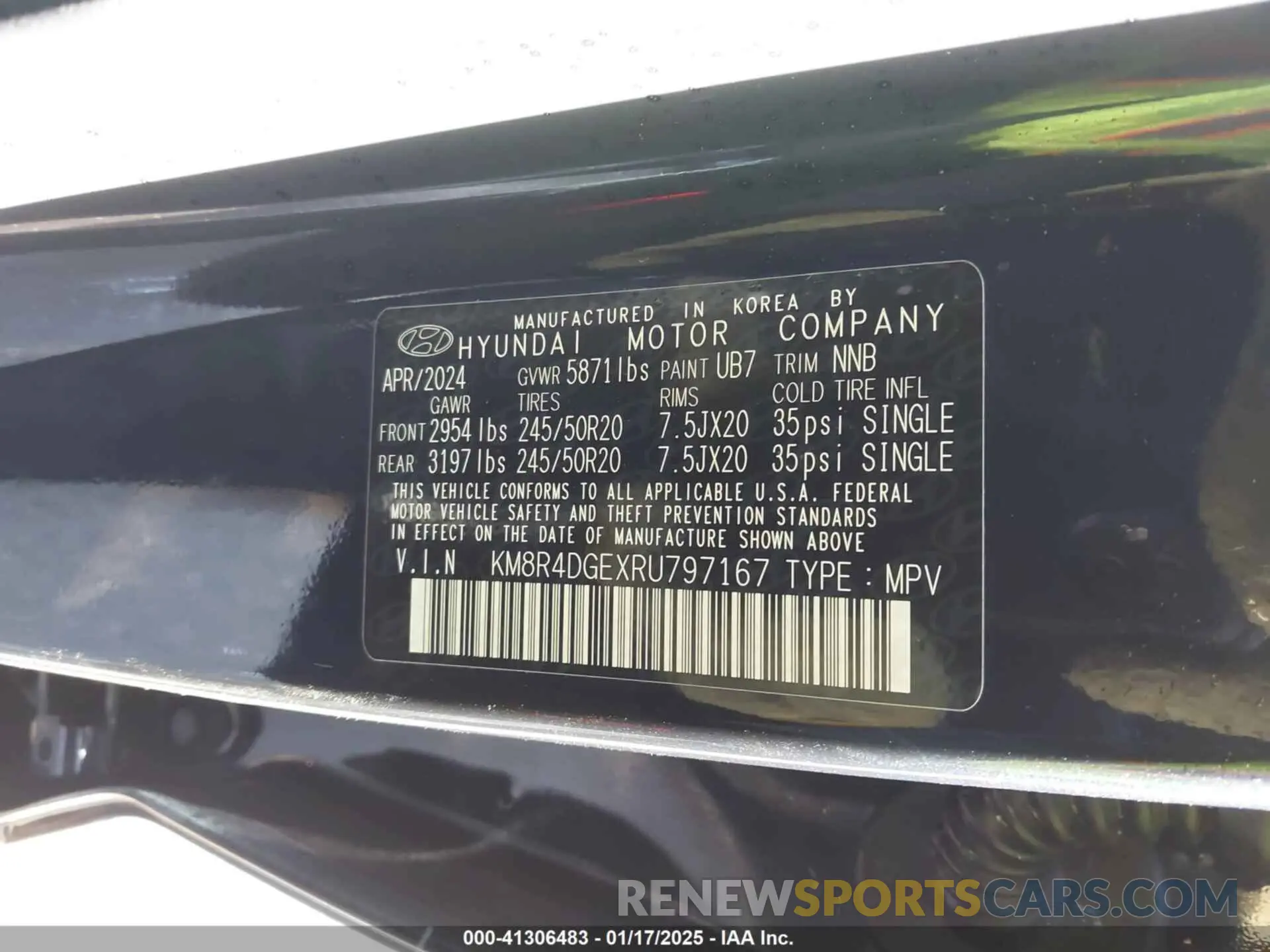 9 Фотография поврежденного автомобиля KM8R4DGEXRU797167 HYUNDAI PALISADE 2024