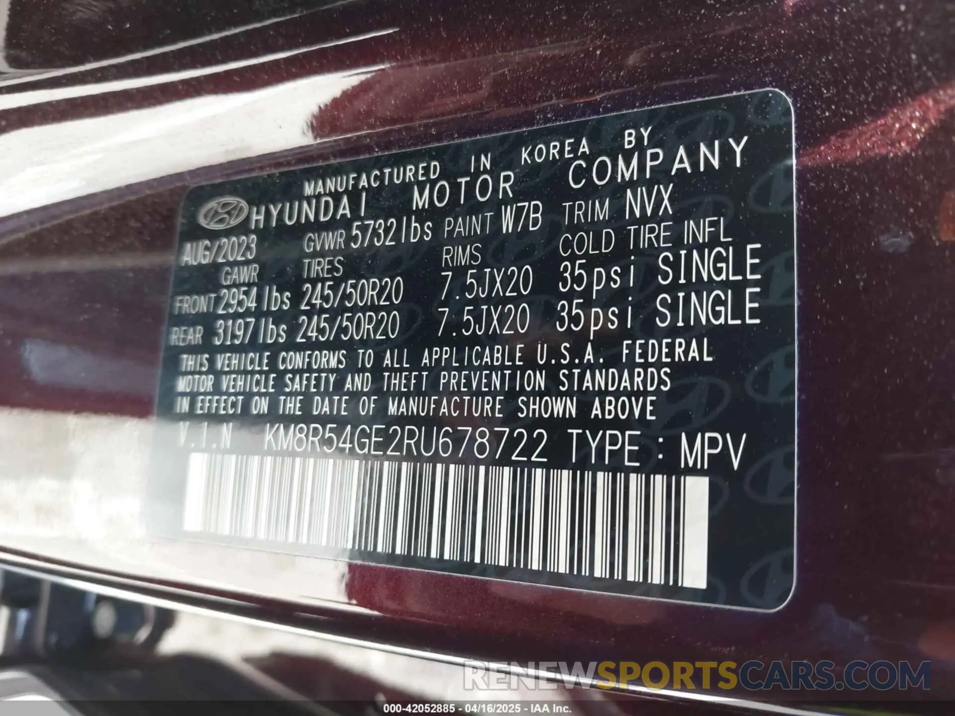 9 Фотография поврежденного автомобиля KM8R54GE2RU678722 HYUNDAI PALISADE 2024