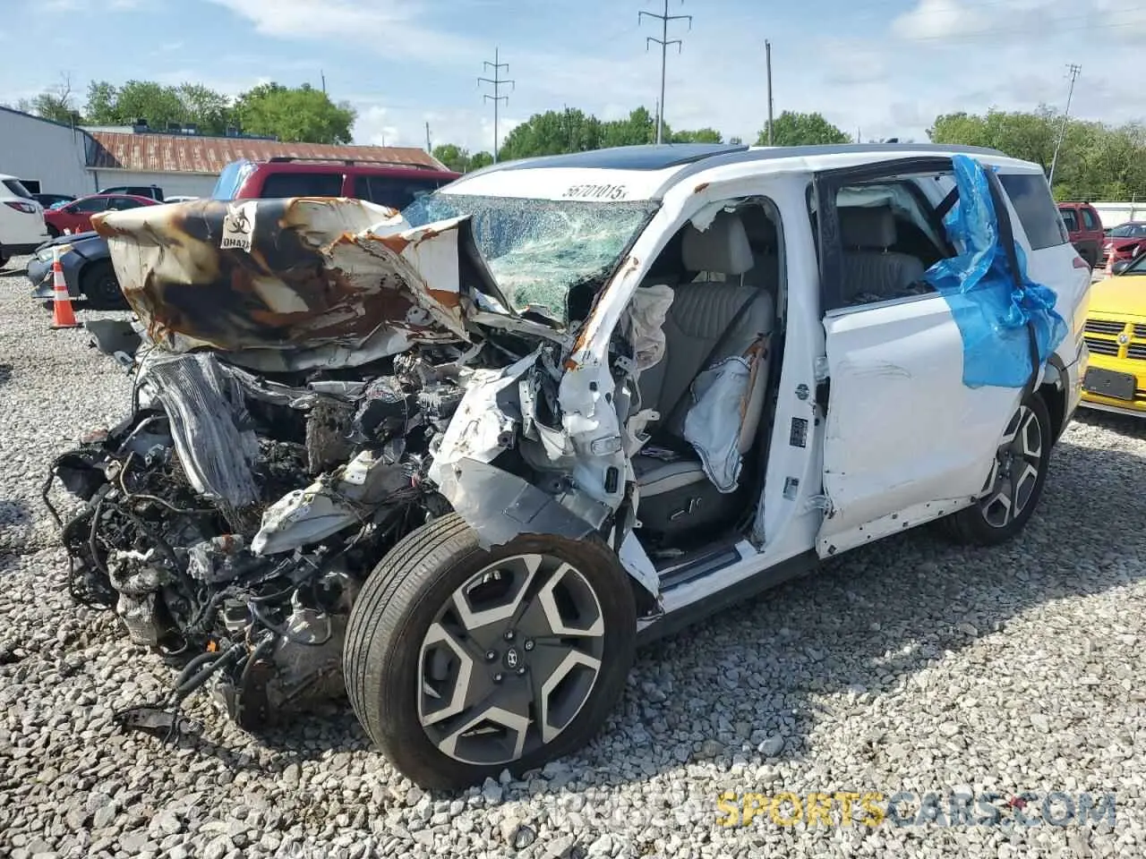 1 Photograph of a damaged car KM8R5DGE1RU664813 HYUNDAI PALISADE 2024