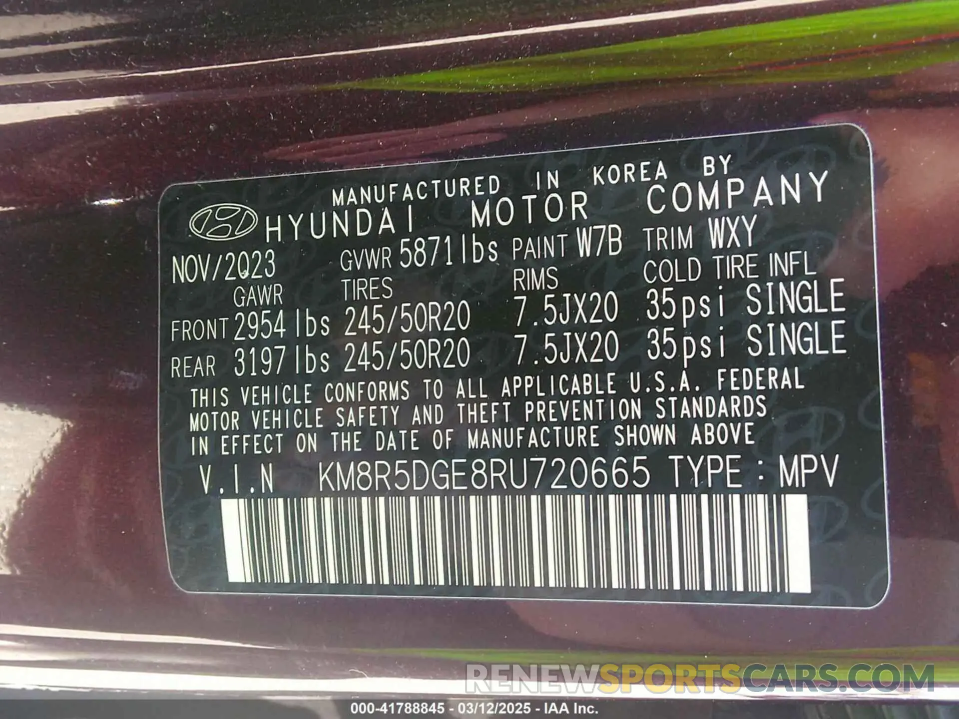 9 Photograph of a damaged car KM8R5DGE8RU720665 HYUNDAI PALISADE 2024