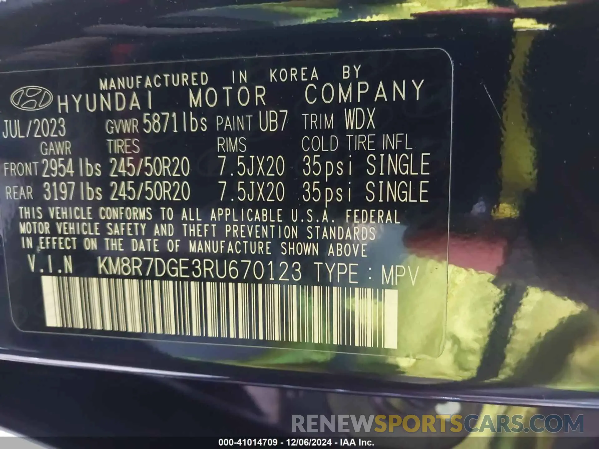 9 Фотография поврежденного автомобиля KM8R7DGE3RU670123 HYUNDAI PALISADE 2024