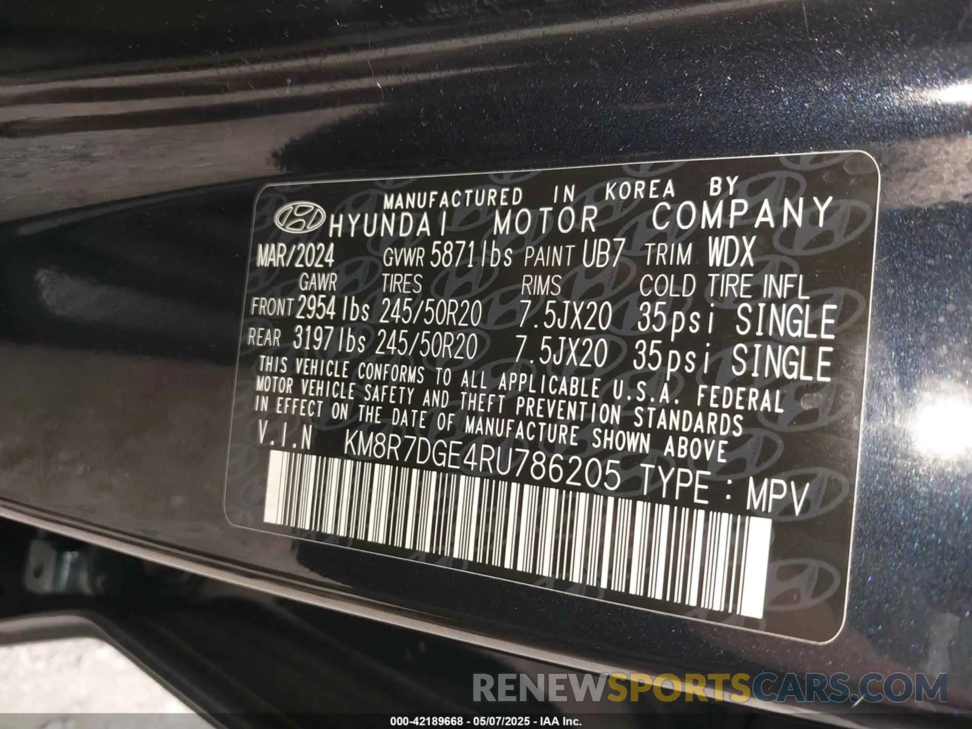 9 Фотография поврежденного автомобиля KM8R7DGE4RU786205 HYUNDAI PALISADE 2024
