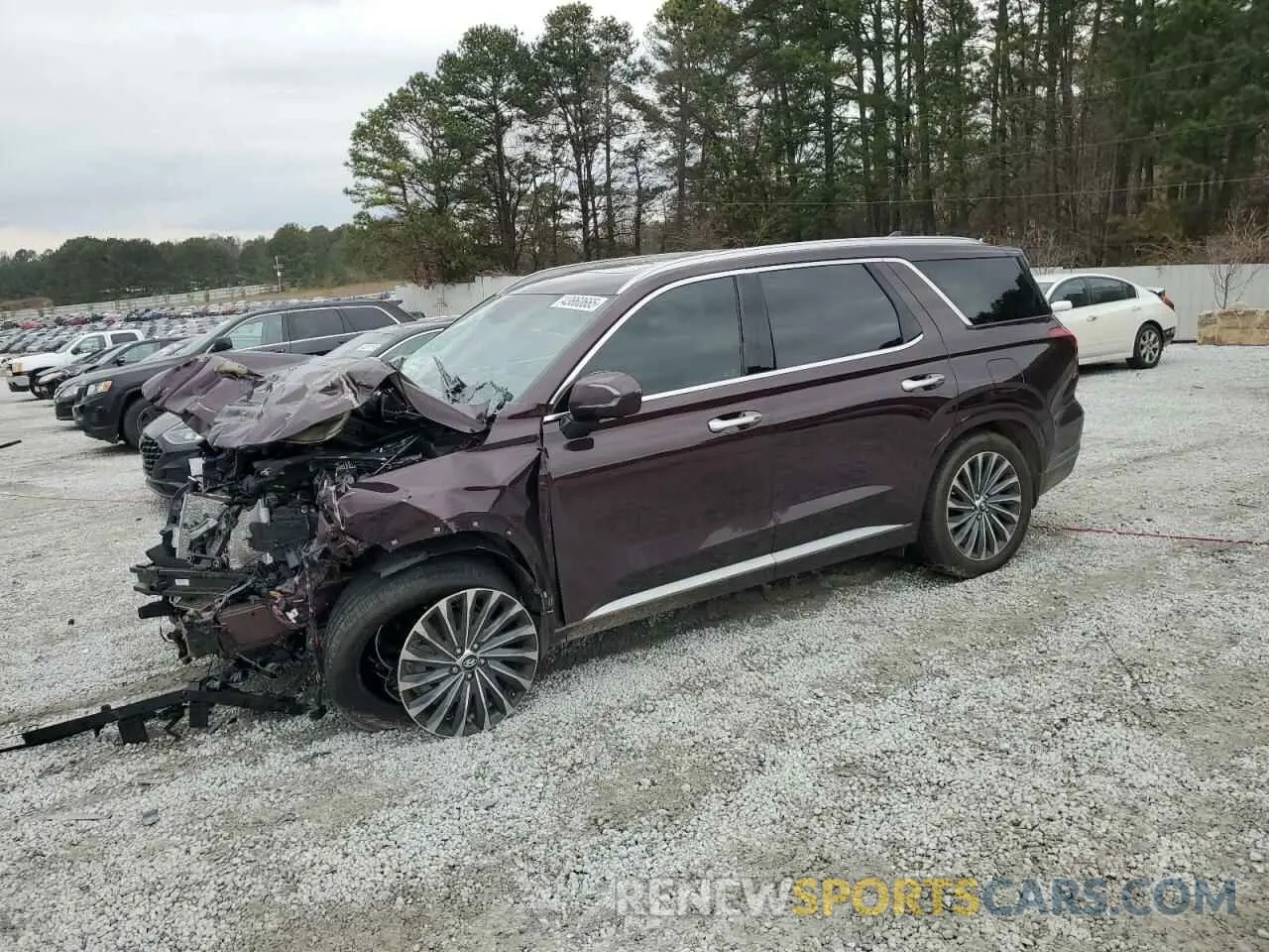 1 Photograph of a damaged car KM8R7DGE7RU654586 HYUNDAI PALISADE 2024