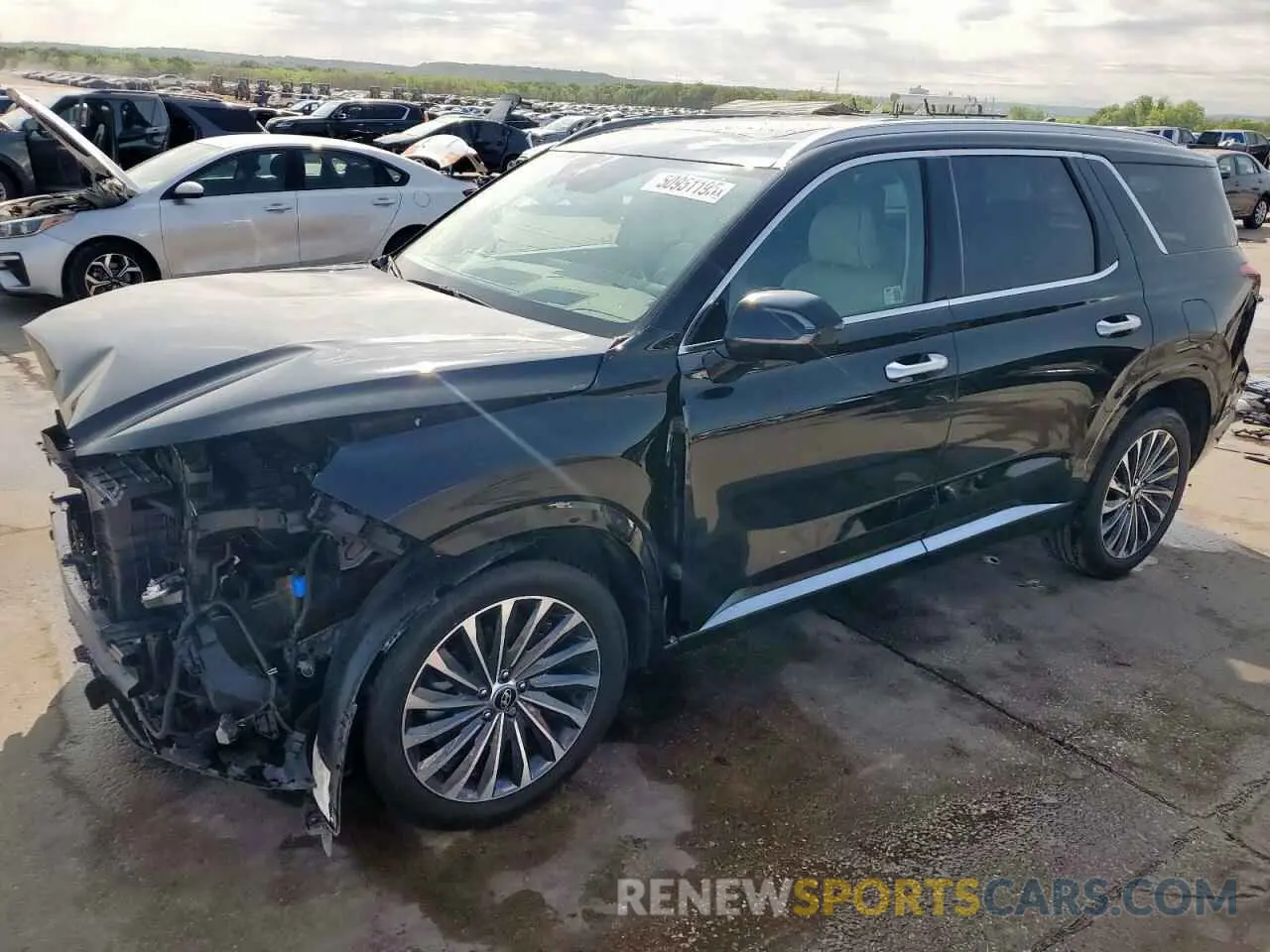 1 Photograph of a damaged car KM8R7DGE8RU722149 HYUNDAI PALISADE 2024