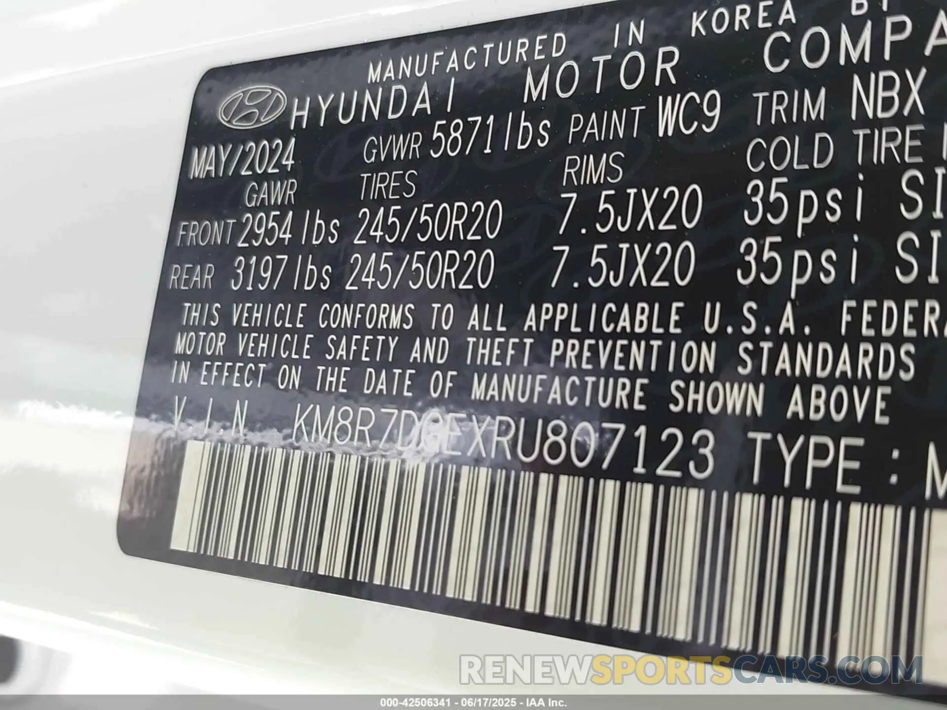 9 Photograph of a damaged car KM8R7DGEXRU807123 HYUNDAI PALISADE 2024