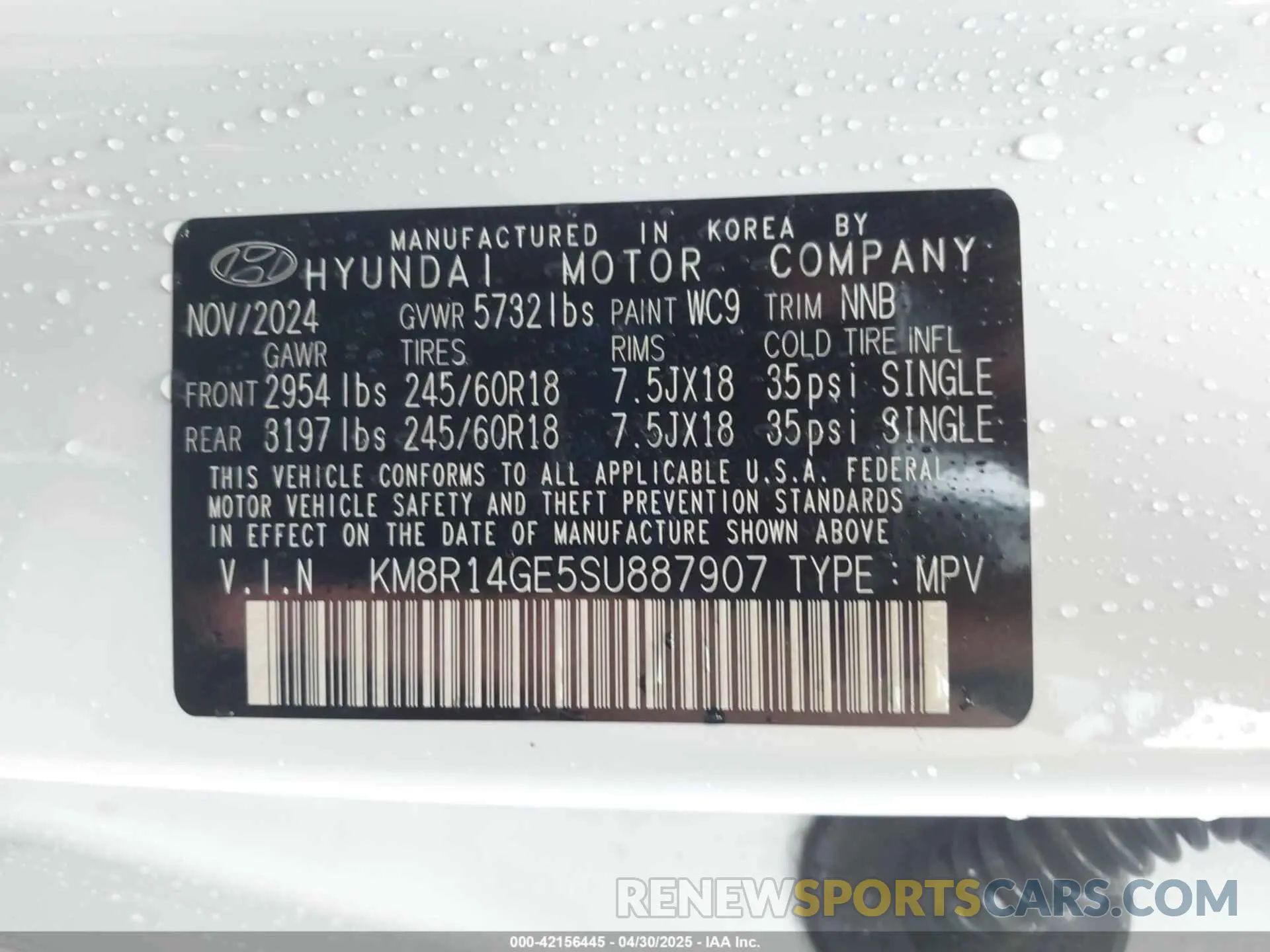 9 Фотография поврежденного автомобиля KM8R14GE5SU887907 HYUNDAI PALISADE 2025