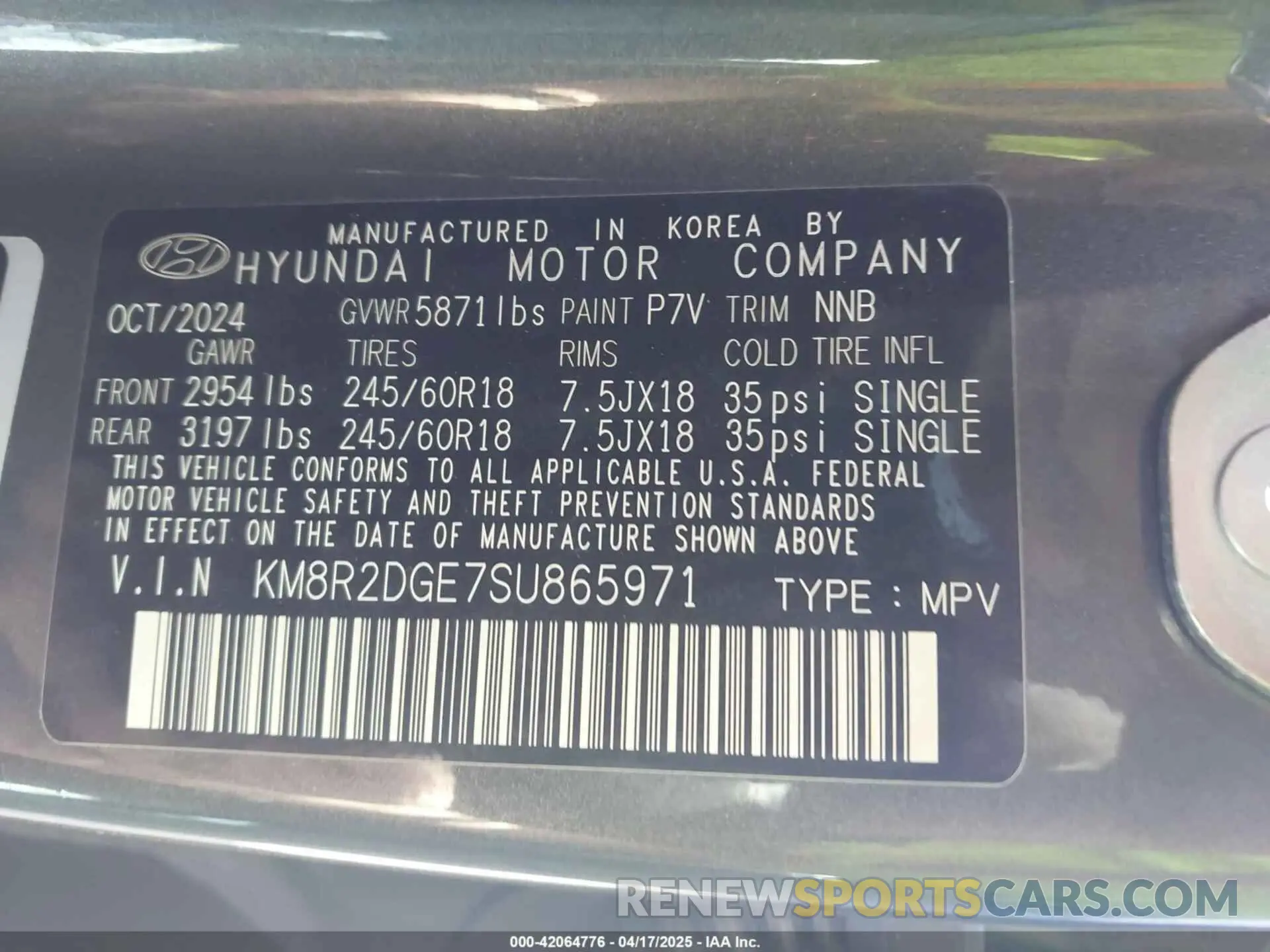 9 Фотография поврежденного автомобиля KM8R2DGE7SU865971 HYUNDAI PALISADE 2025