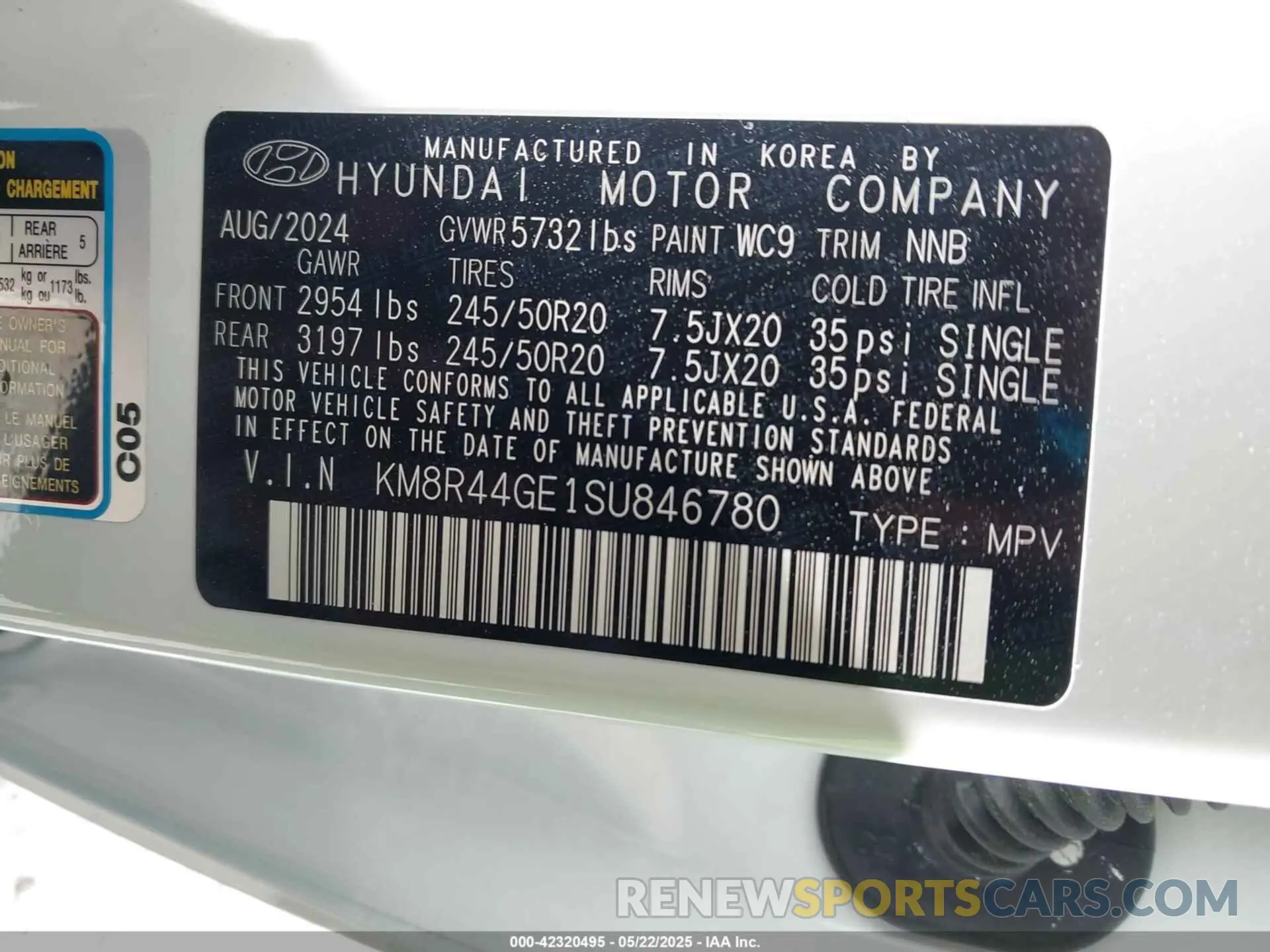 9 Photograph of a damaged car KM8R44GE1SU846780 HYUNDAI PALISADE 2025