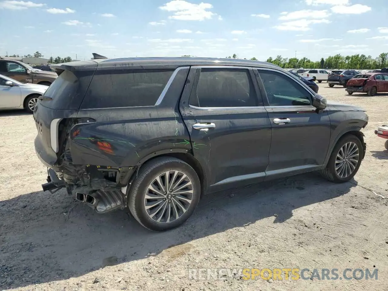 3 Photograph of a damaged car KM8R74GE7SU872274 HYUNDAI PALISADE 2025