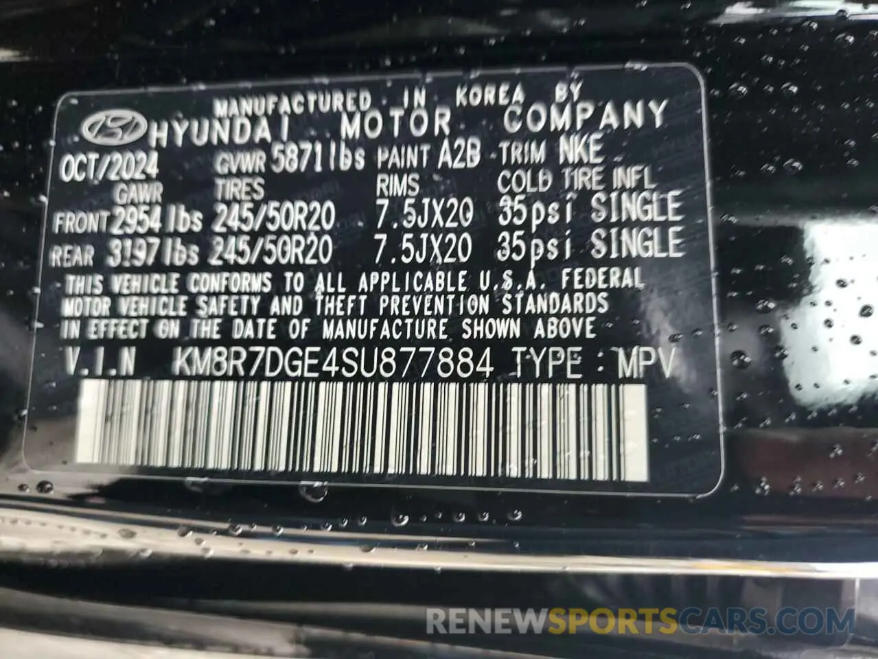 16 Photograph of a damaged car KM8R7DGE4SU877884 HYUNDAI PALISADE 2025