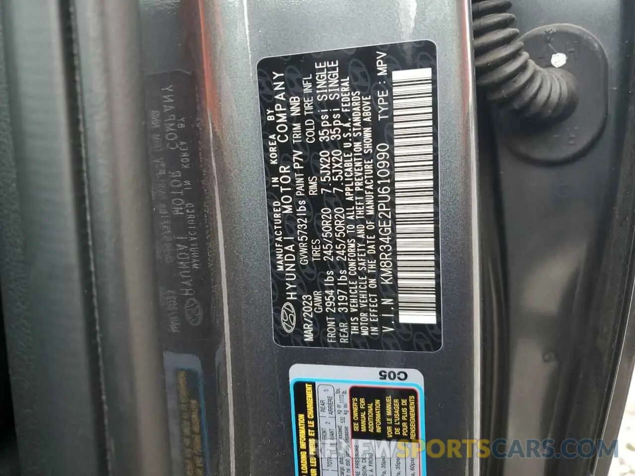 13 Фотография поврежденного автомобиля KM8R34GE2PU610990 HYUNDAI PALISADE X 2023