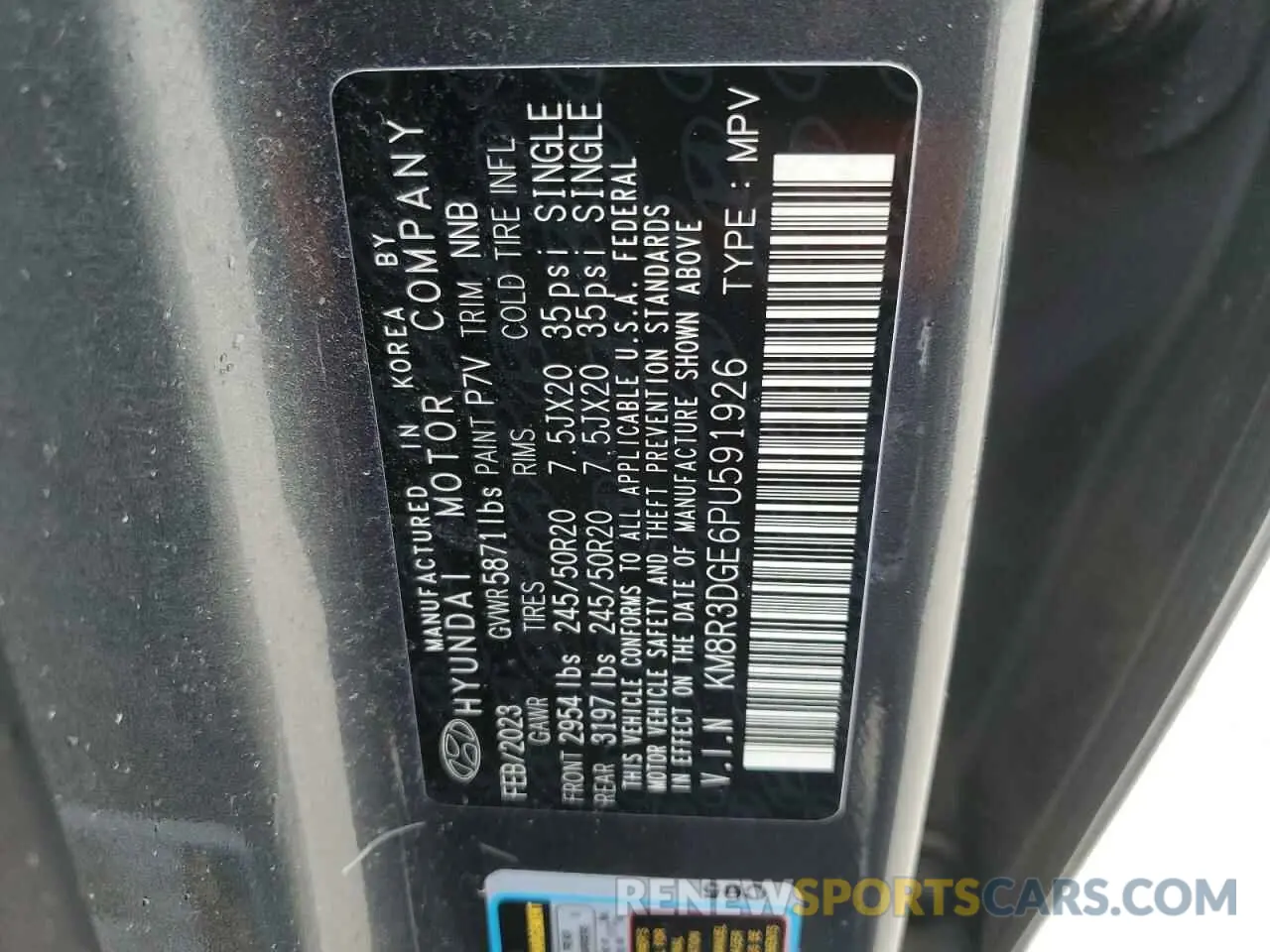 13 Фотография поврежденного автомобиля KM8R3DGE6PU591926 HYUNDAI PALISADE X 2023