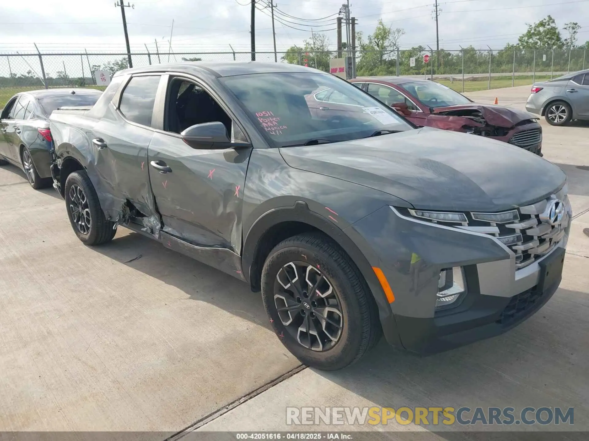 1 Photograph of a damaged car 5NTJBDAE4NH022823 HYUNDAI SANTA CRUZ 2022