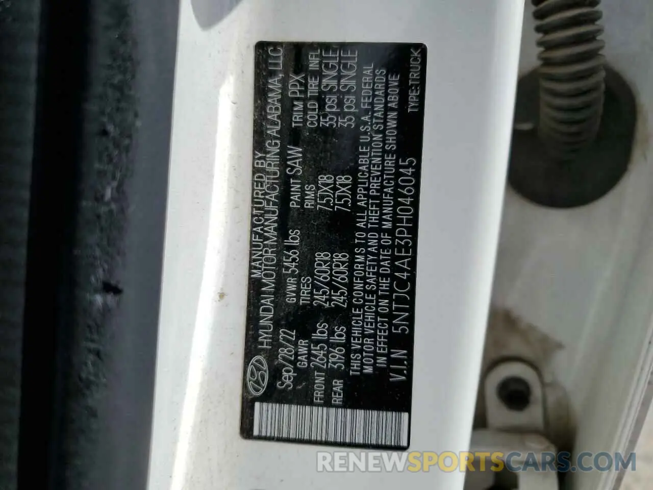 12 Photograph of a damaged car 5NTJC4AE3PH046045 HYUNDAI SANTA CRUZ 2023