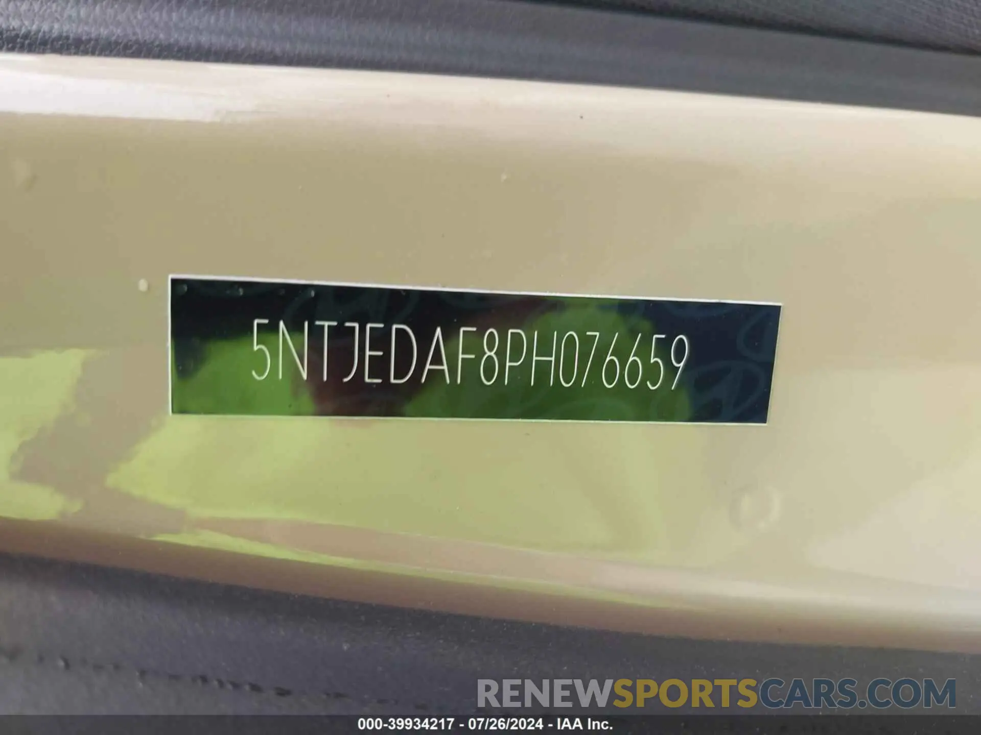 9 Фотография поврежденного автомобиля 5NTJEDAF8PH076659 HYUNDAI SANTA CRUZ 2023