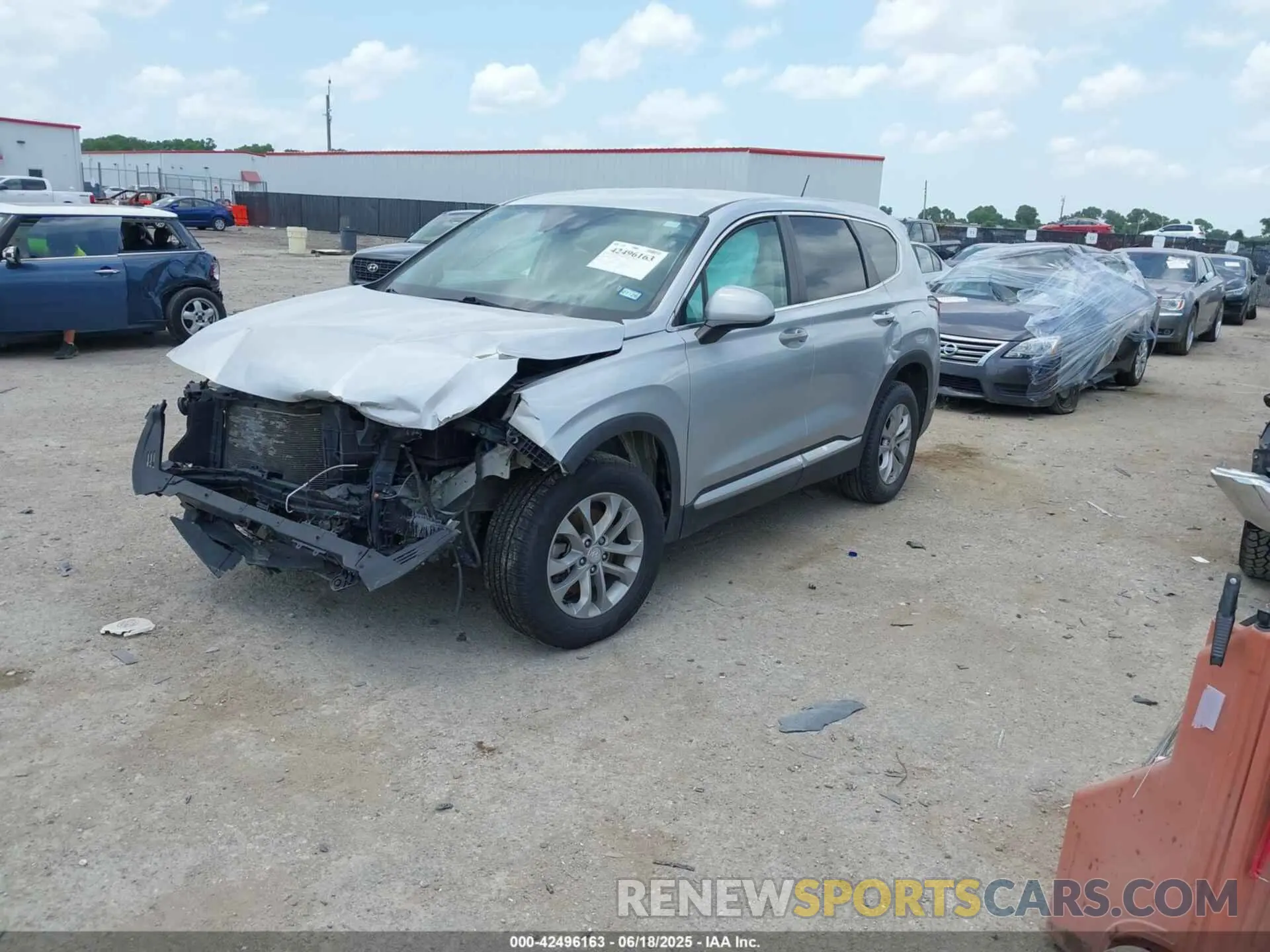 2 Photograph of a damaged car 5NMS23AD1KH015566 HYUNDAI SANTA FE 2019