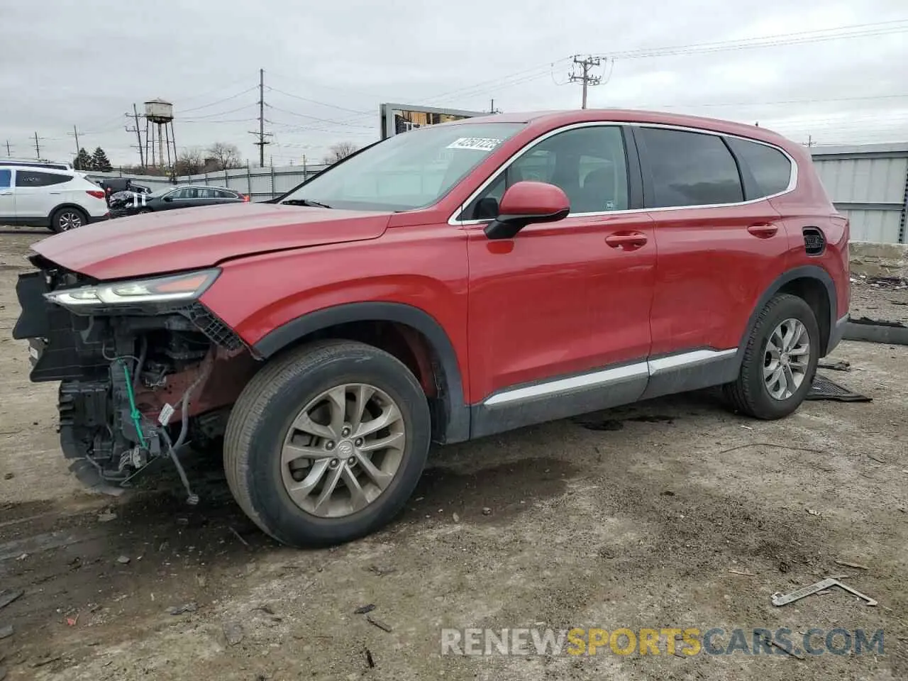 1 Photograph of a damaged car 5NMS23AD1KH079364 HYUNDAI SANTA FE 2019