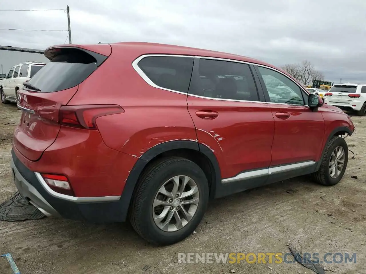 3 Photograph of a damaged car 5NMS23AD1KH079364 HYUNDAI SANTA FE 2019