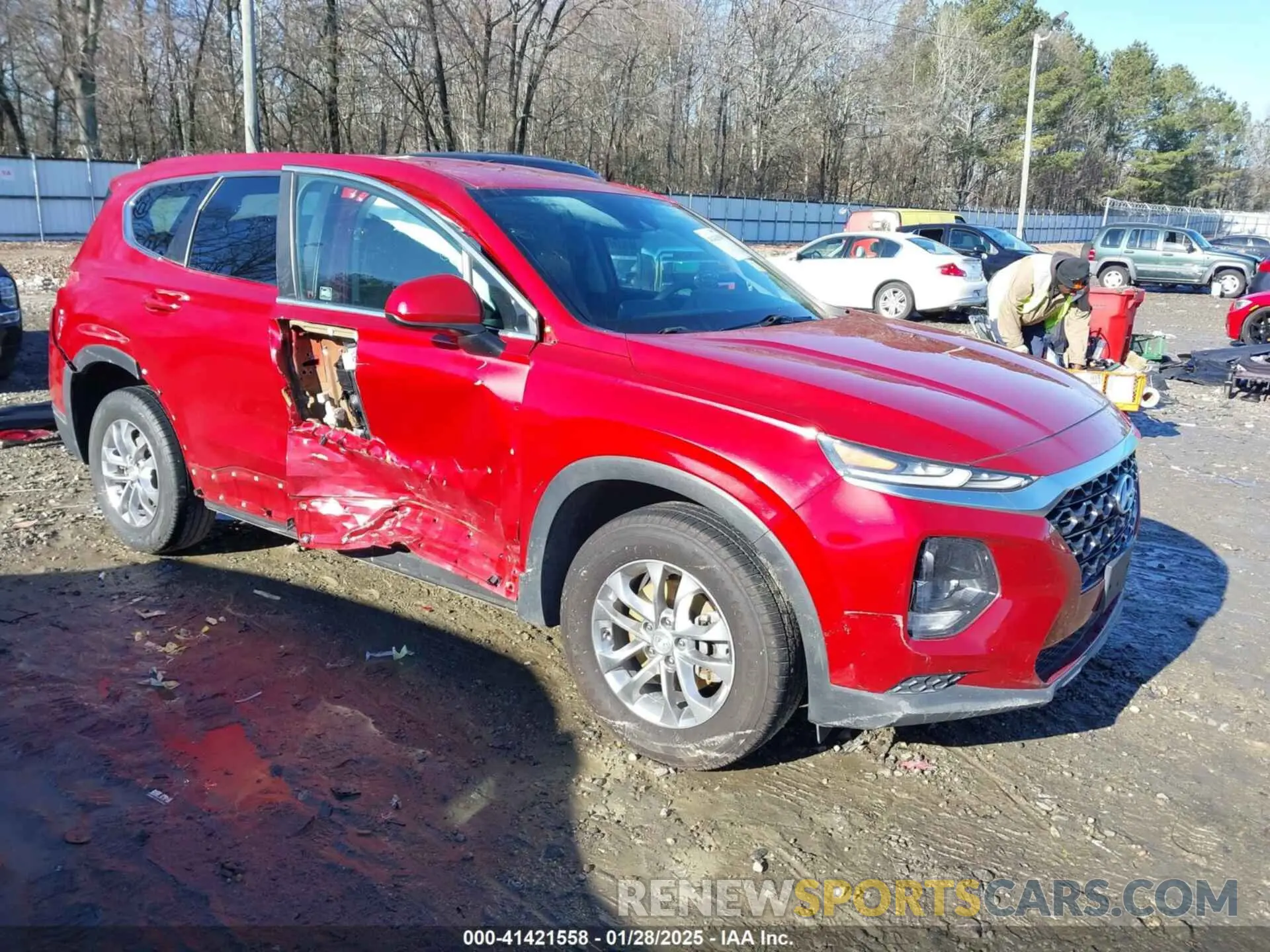 1 Photograph of a damaged car 5NMS23AD1KH102173 HYUNDAI SANTA FE 2019