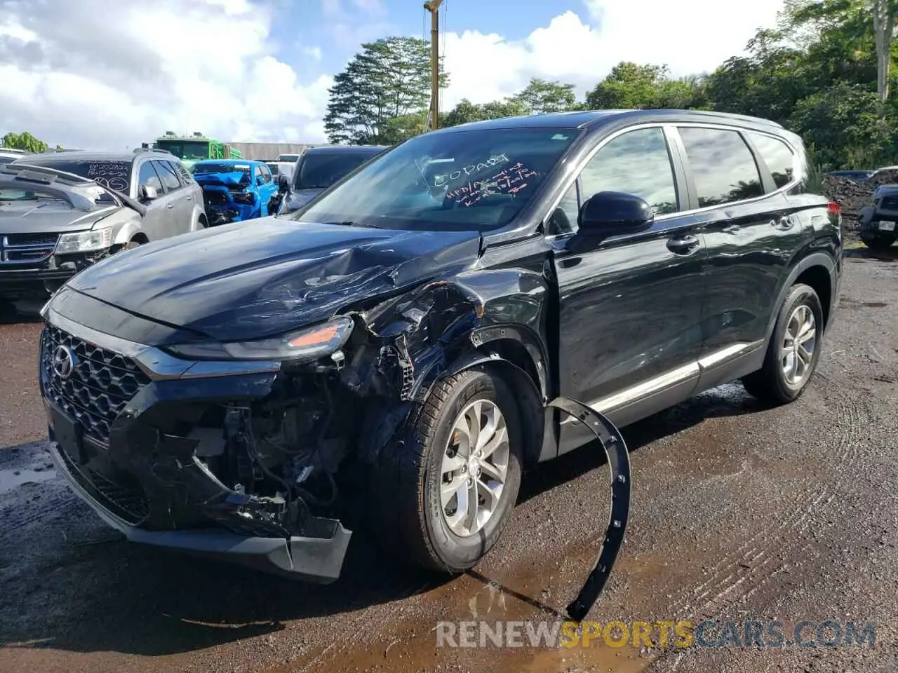1 Photograph of a damaged car 5NMS23AD2KH019027 HYUNDAI SANTA FE 2019