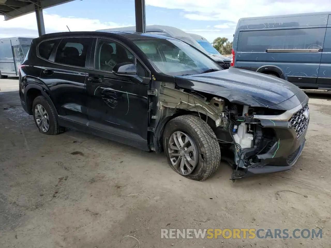 4 Photograph of a damaged car 5NMS23AD4KH103317 HYUNDAI SANTA FE 2019