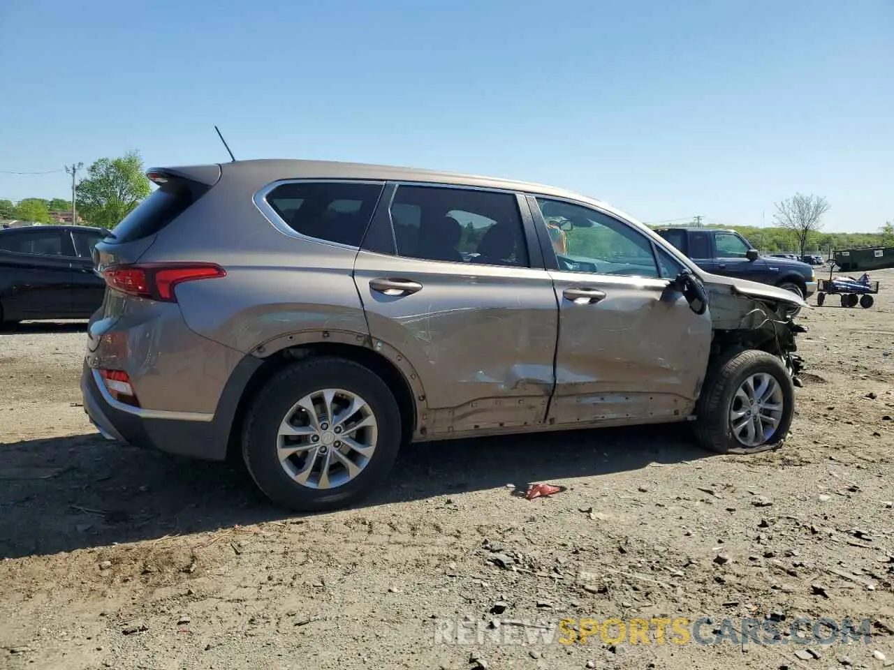 3 Фотография поврежденного автомобиля 5NMS23AD6KH016499 HYUNDAI SANTA FE 2019